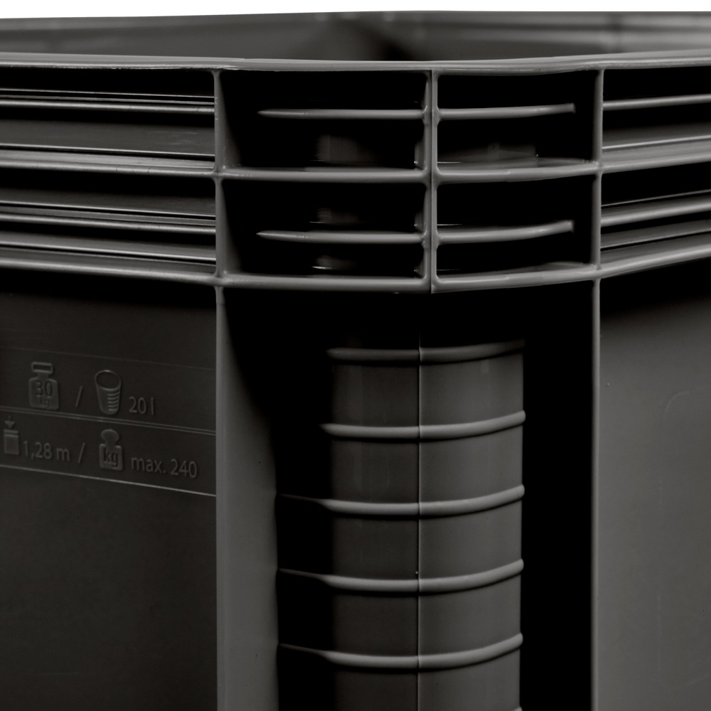 keeeper Transportbehälter »Transportbox robert, 8er Set, 20 L, 40 x 30 x 22 cm« 30 cm breit 22 cm hoch 40 cm lang Set, 8 Stk. tlg. säure- und laugenbeständig, 30 kg Tragkraft