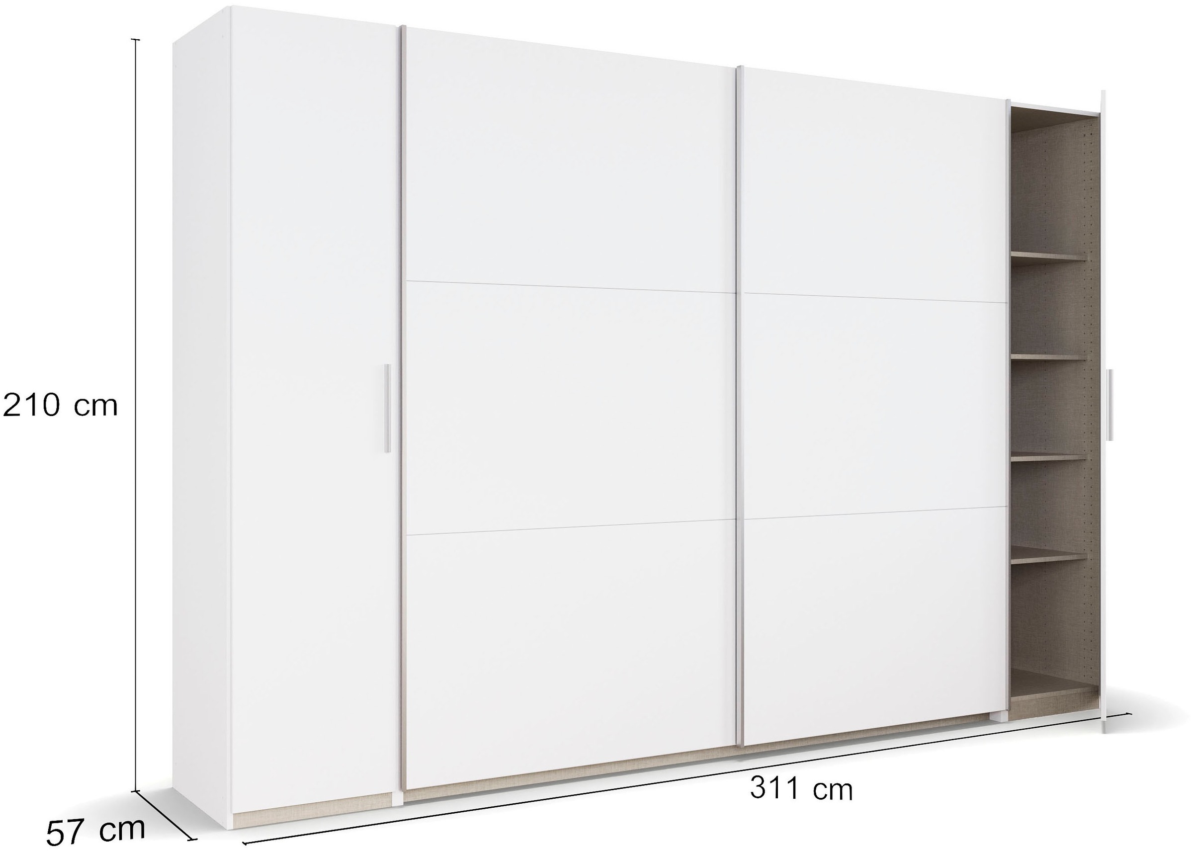rauch Schwebetürenschrank »Kleiderschrank Drehtürenschrank Schrank Garderobe KRONACH TOPSELLER«, mit Dreh- und Schwebetüren und vielen Einlegeböden MADE IN GERMANY