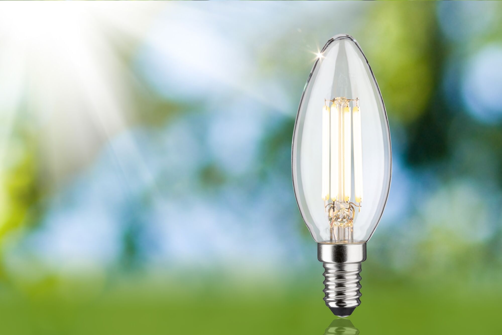 Paulmann LED-Leuchtmittel »Eco-Line Kerze 840lm 4W 3000K klar 230V« E14 1 Stk. Warmweiß