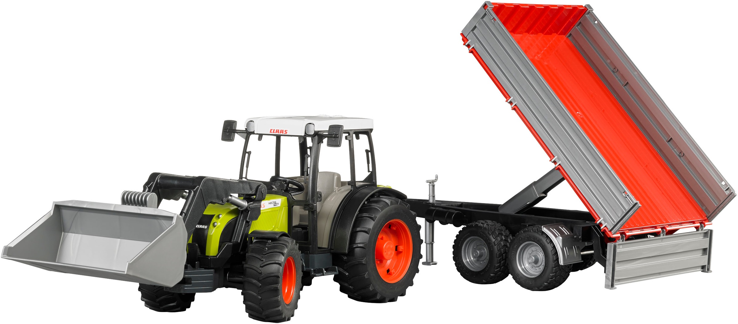 Bruder® Spielzeug-Traktor »Claas Nectis 267 F Frontlader mit Bordwandkipper (02112)«, Made in Europe