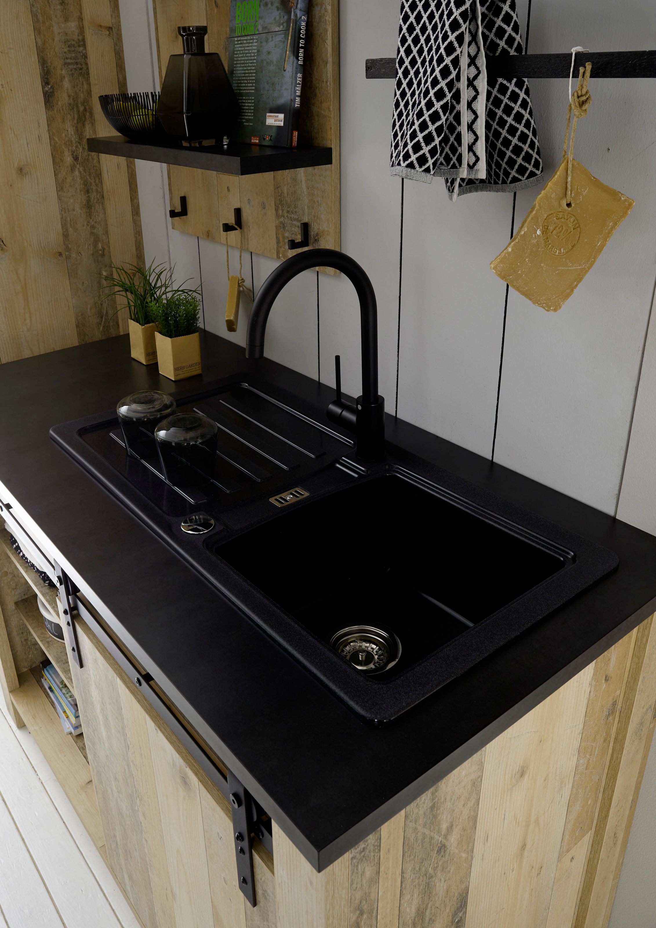 Home affaire Küche »Sherwood«, Breite 240 cm, ohne E-Geräte
