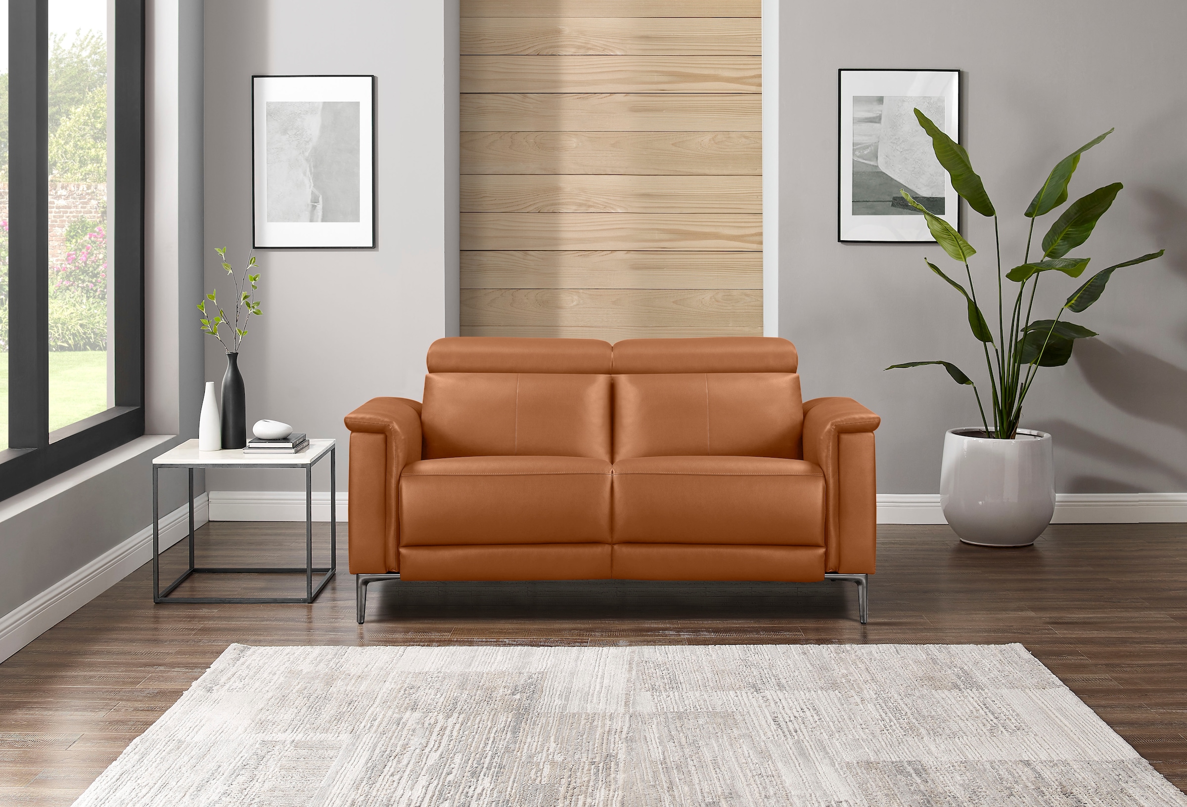 Places of Style 2-Sitzer »Lund«, manueller od. elektrischer Relaxfunktion und USB-A