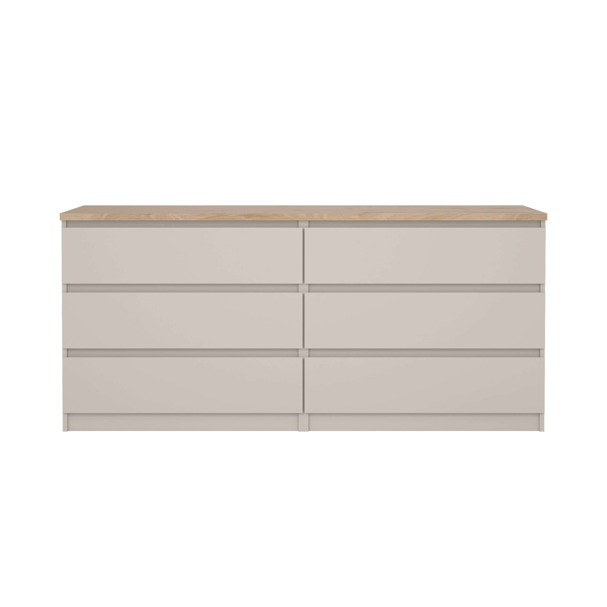 INOSIGN Kommode »Naia, Aufbewahrung, 6 Schubladen, Hochglanz-Optik, grifflose Front« Modern, skandinavisches Design, in mehrere Farben, Metallgleiter