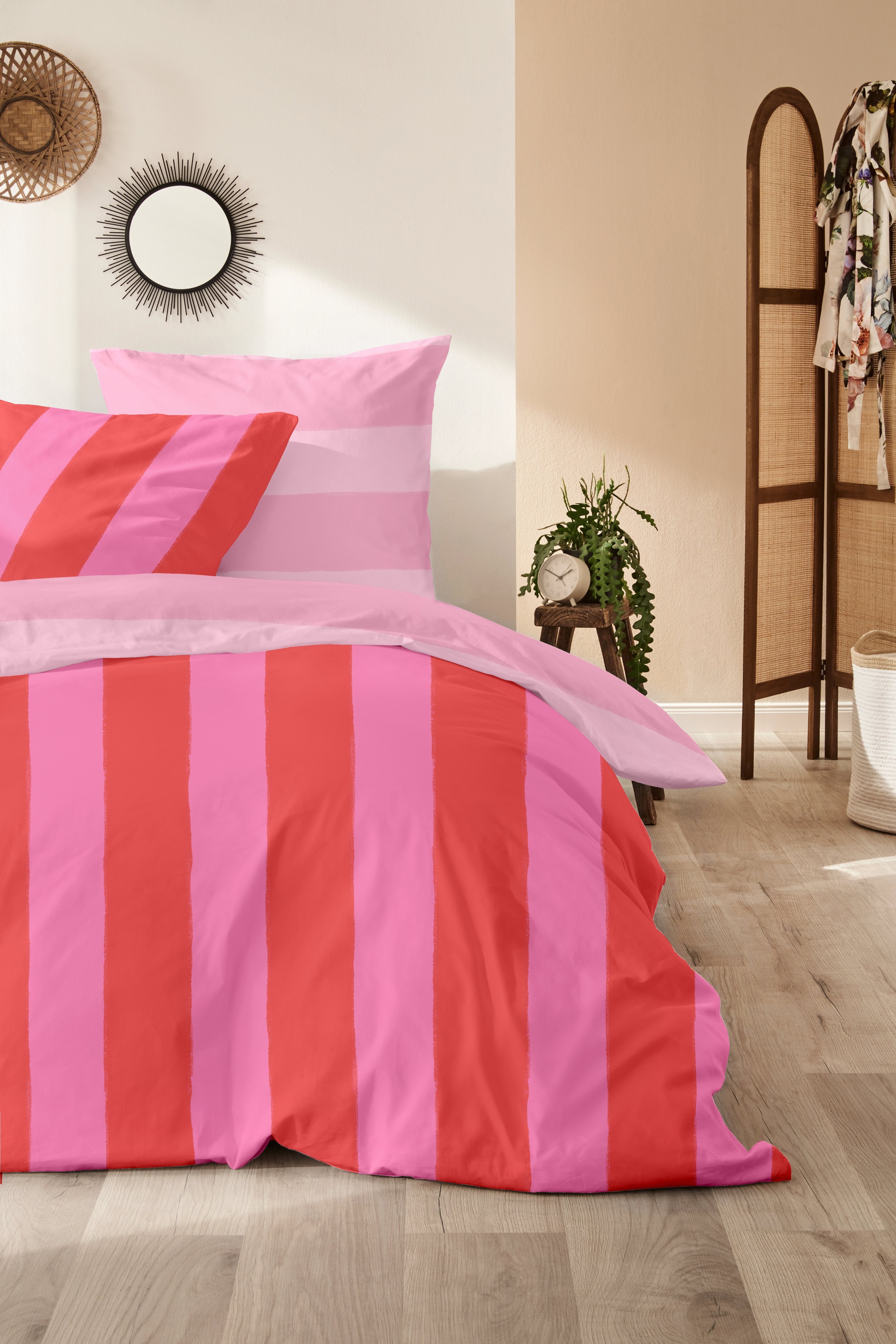 Primera Bettwäsche »Renforce-Bettwäsche Color Block«, mit kräftigen und san günstig online kaufen