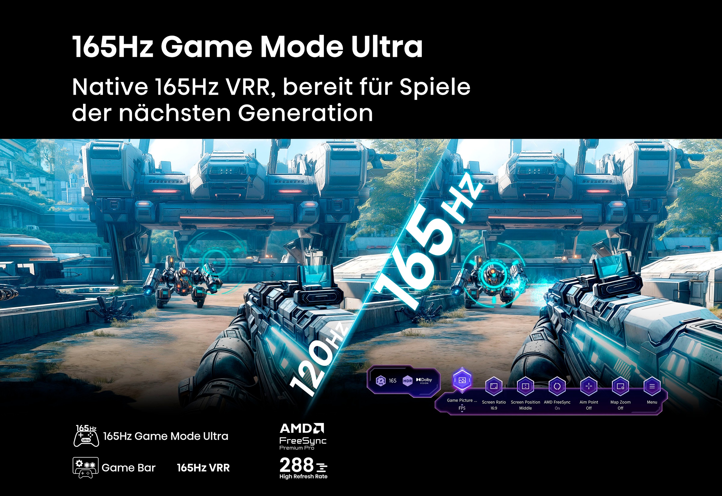Hisense QLED Mini LED-Fernseher »100U7Q«, 4K Ultra HD, Smart-TV, 4K UHD Mini LED