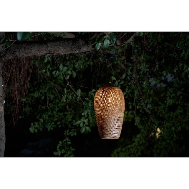 Pauleen LED Pendelleuchte »Sunshine Bliss Solarpendel Outdoor Bambus/Rattan/ Kunststoff/Metall«, 1 flammig-flammig, Solar online bestellen