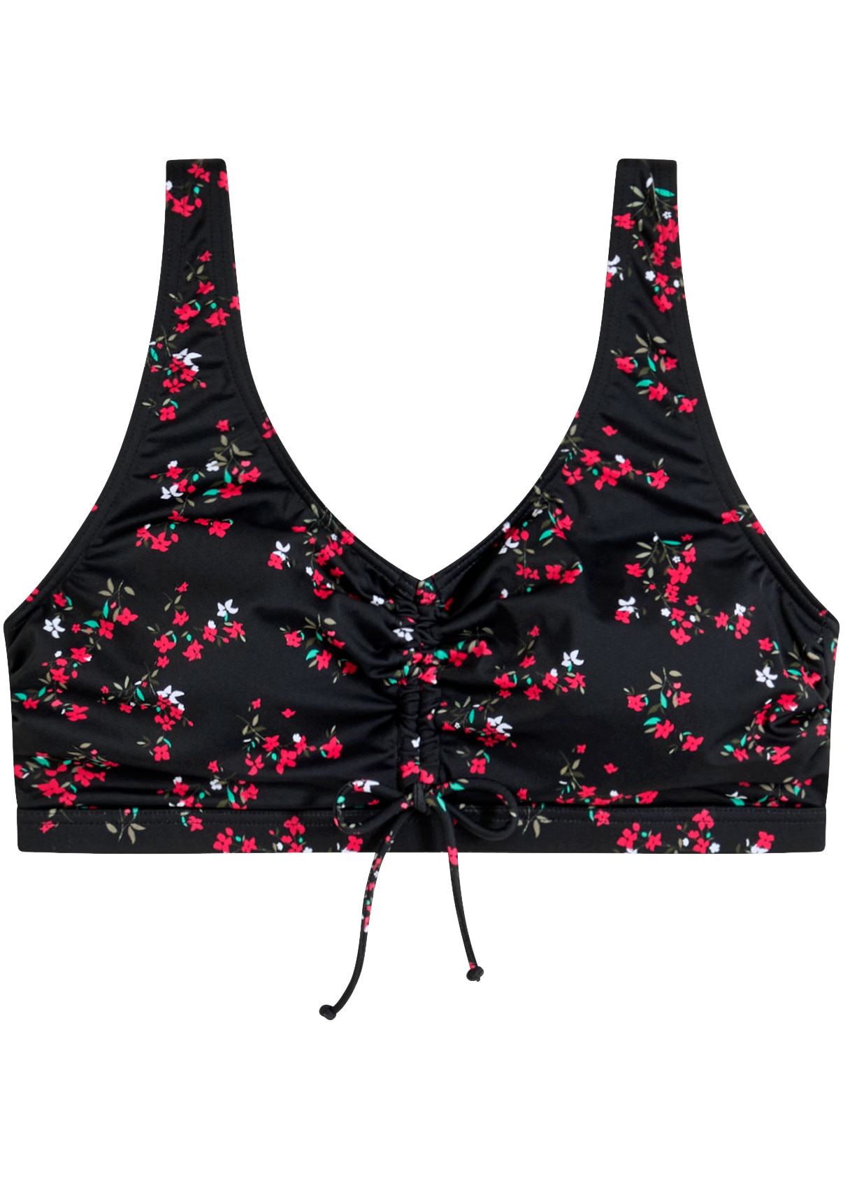 bonprix Bustier-Bikini-Top mit floralem Print, aus Polyamid und Elasthan