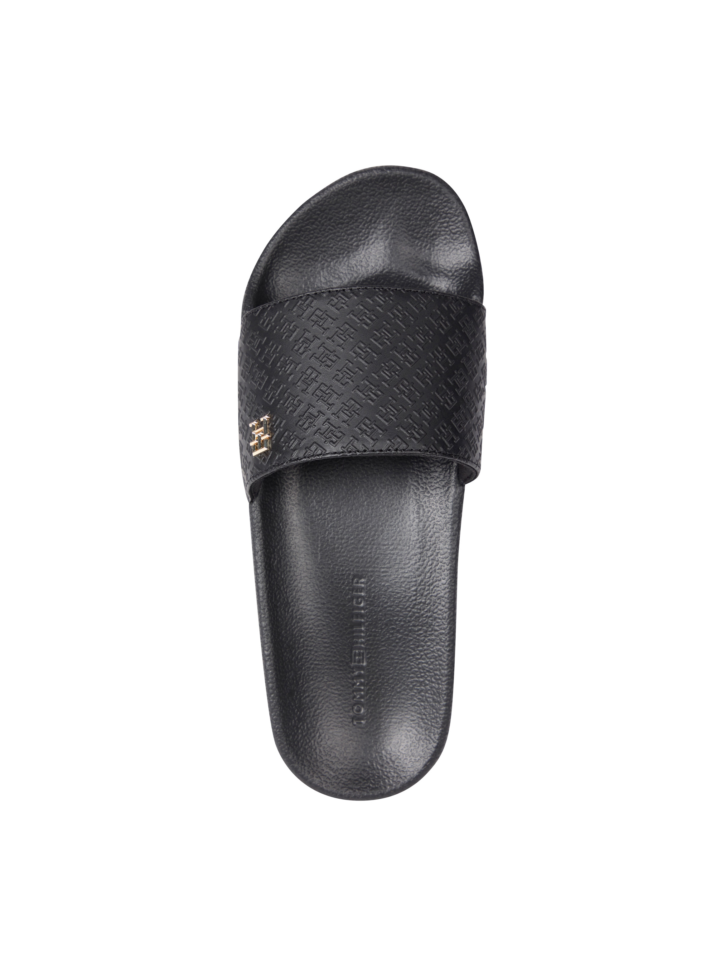Tommy Hilfiger Pantolette »TH MONOGRAM POOLSIDE«, Bequemschuh, Sommerschuh, Schlupfschuh mit TH-Schmuckelement