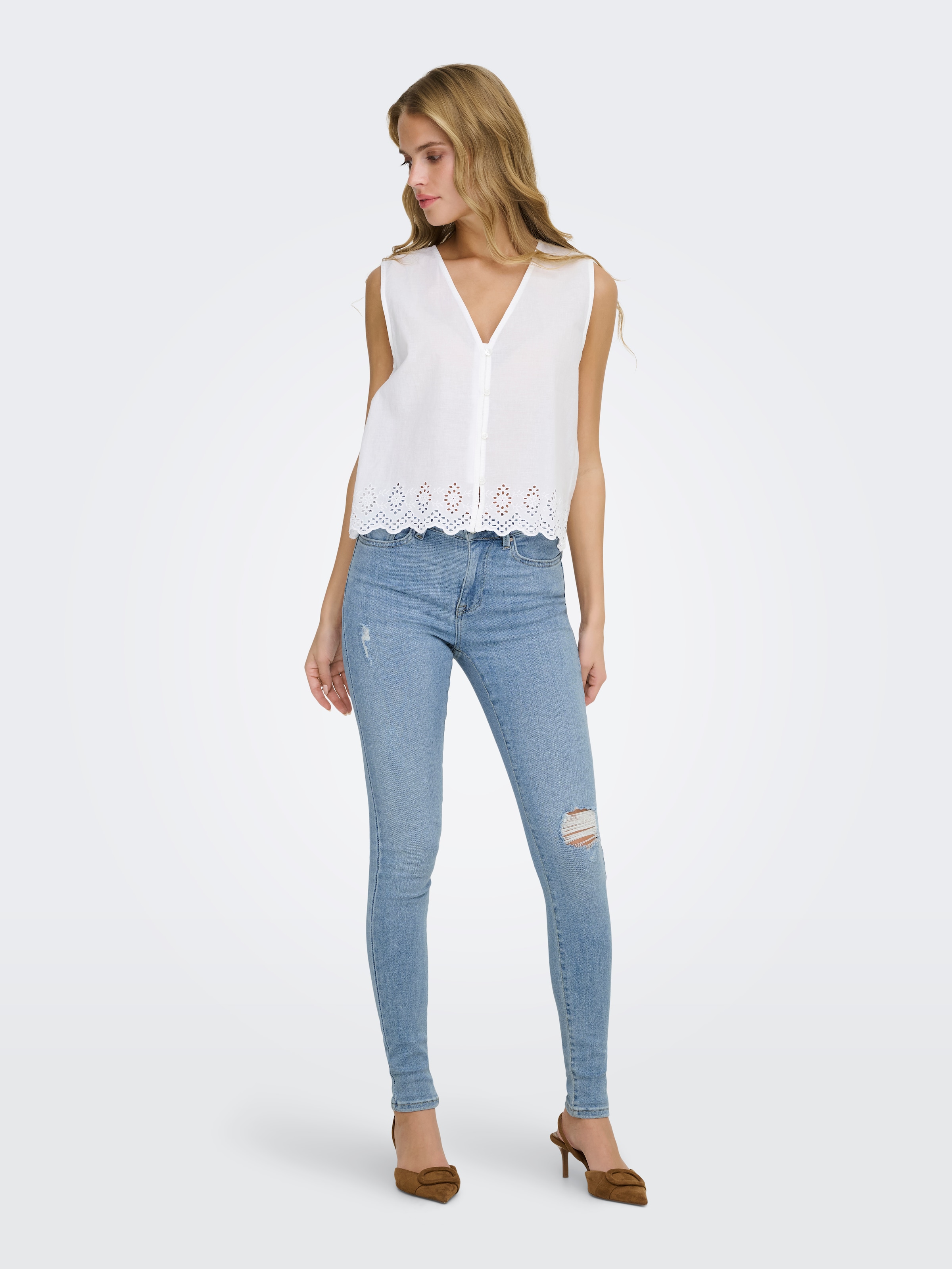 ONLY Skinny-fit-Jeans »ONLPOWER LIFE MID PUSH« Baumwollmischung, skinny fit, regular waist