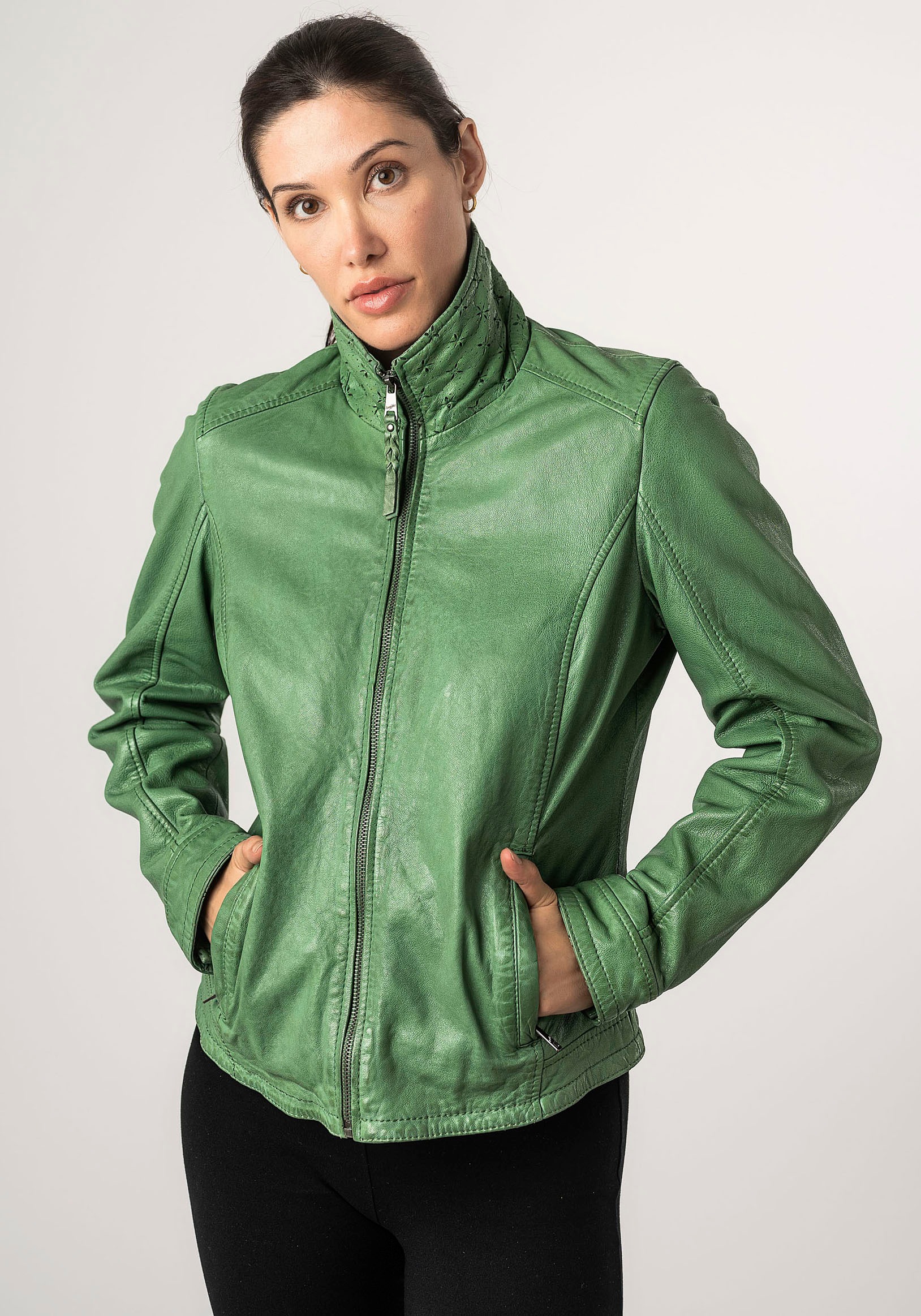 Mauritius Lederjacke »MWWalli«, mit Stehkragen