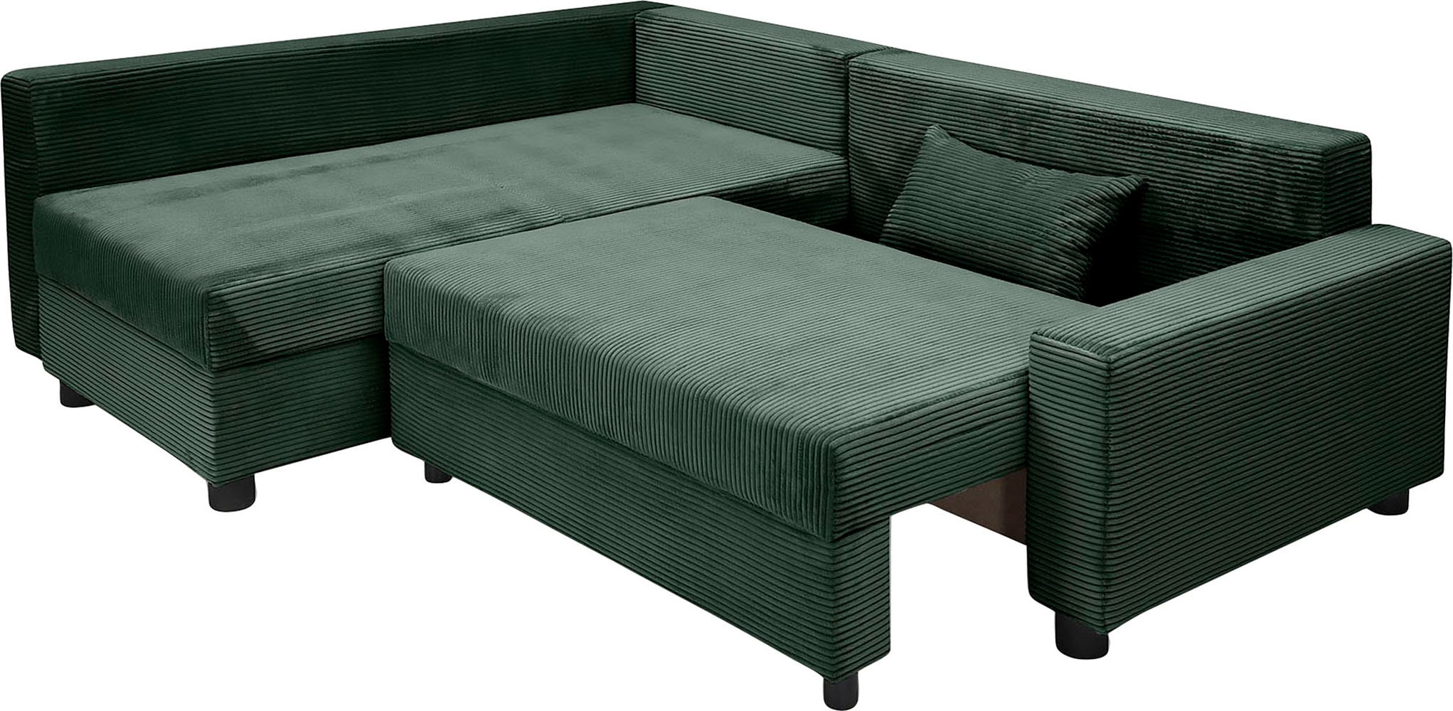 COLLECTION AB Ecksofa »30 Jahre Jubiläums-Modell Parma L-Form«, inkl. Bettfunktion und Bettkasten, in Cord, frei stellbar