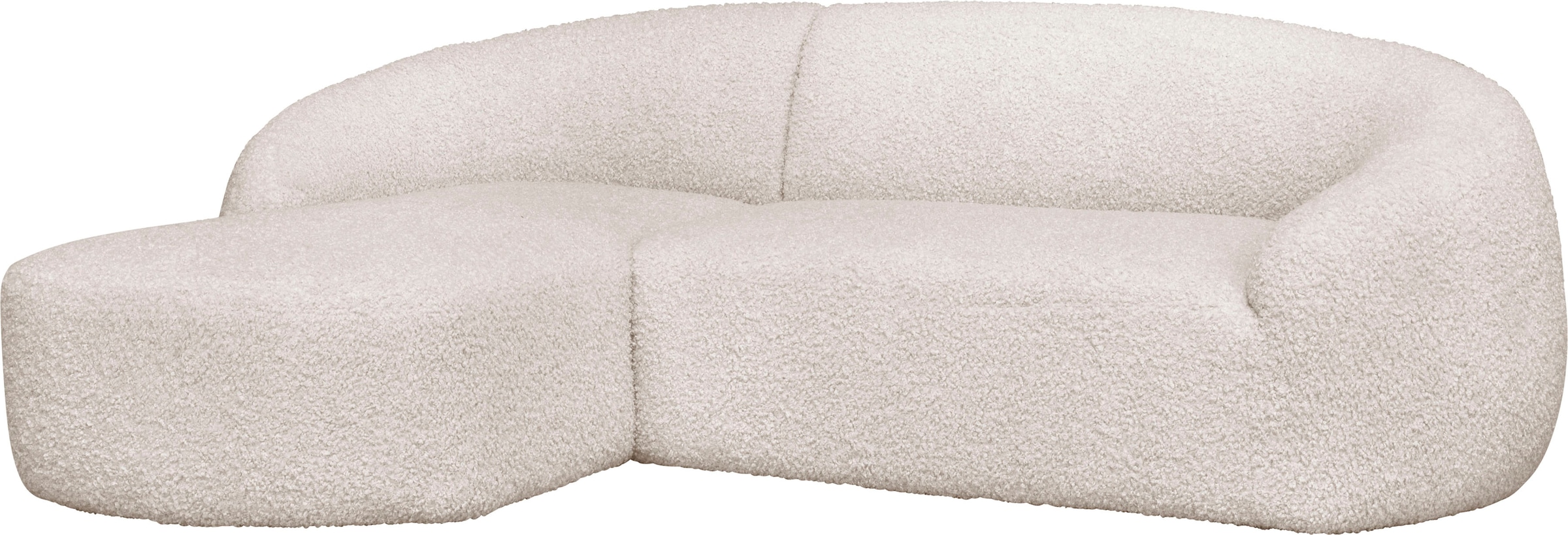 LeGer Home by Lena Gercke Ecksofa »YANI L-Form, Designersofa, organische Form, Maße B/T/H: 255/170/81 cm«, mit Wellenunterfederung, auch in Bouclé, Recamiere rechts/links