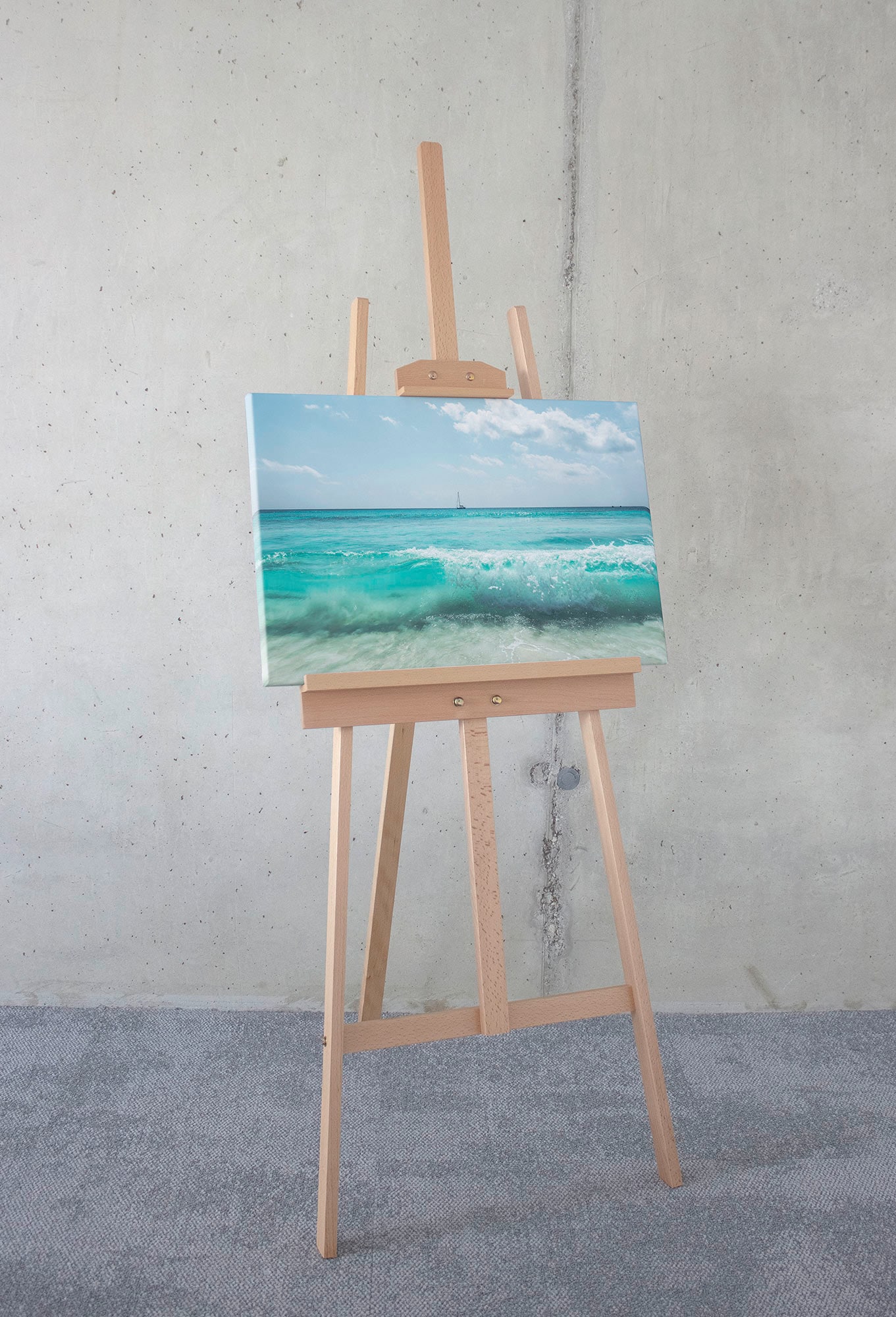 Komar Leinwandbild »Coastline - Größe 60 x 40 cm«, Baum-Blätter-Natur-Berge-Blumen-Foto-Jahreszeiten-Landschaft-Meer-Strand-Palmen, (Packung, 1 St.), Keilrahmenbild mi Echtholzrahmen