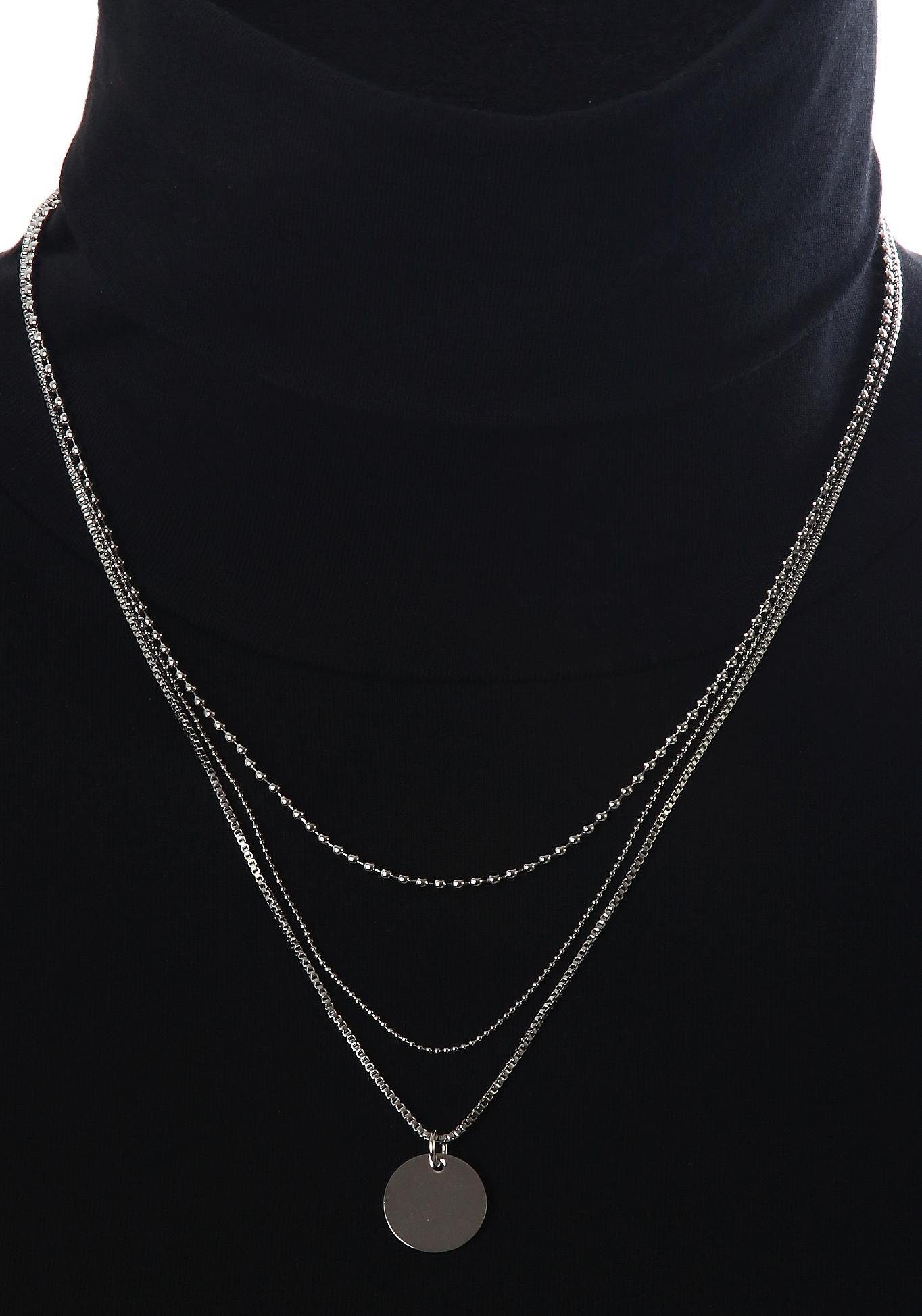 Firetti Collier »Layering Kette mit kreisförmigen Anhänger«