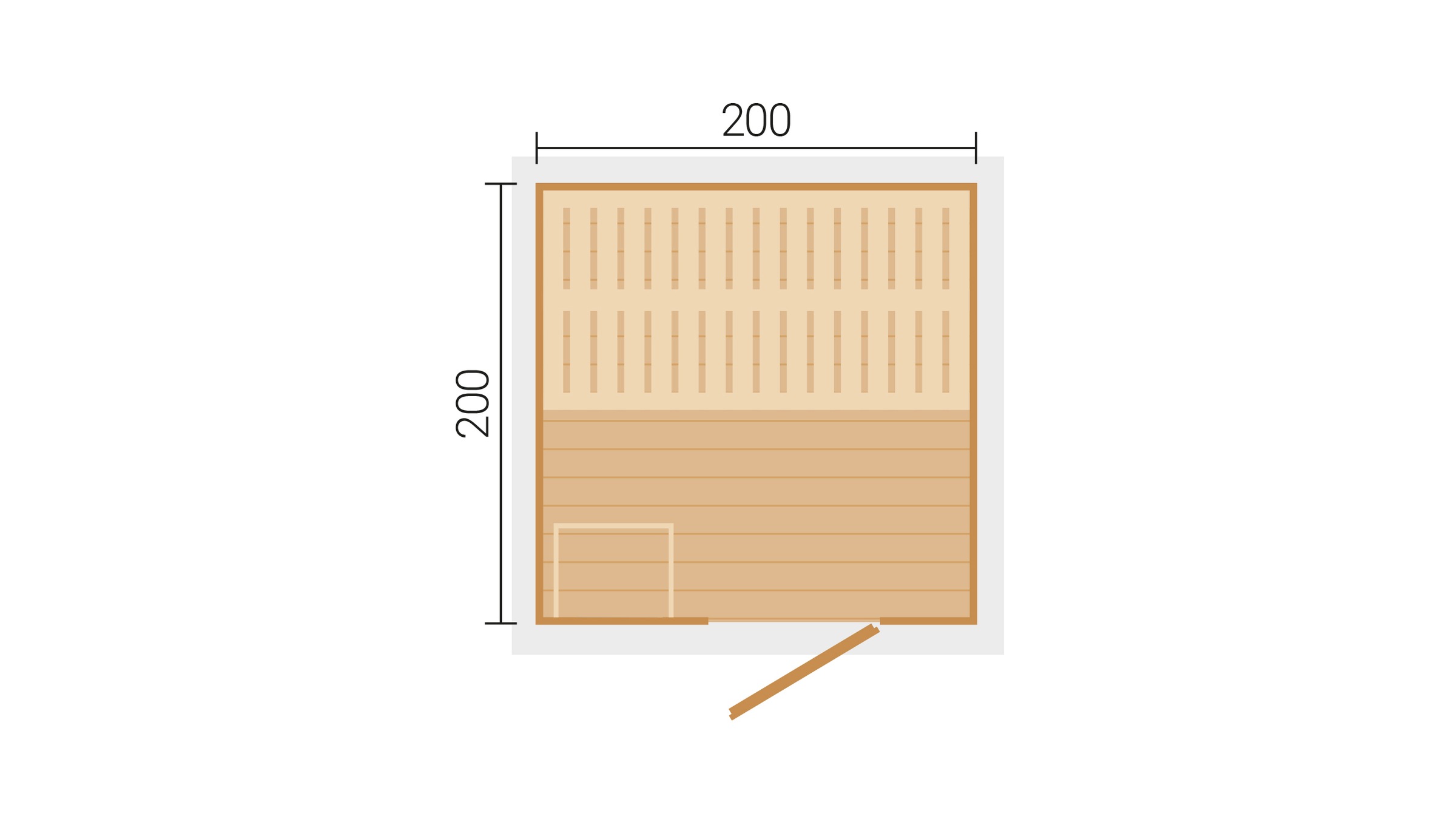 weka Saunahaus »Kaapi 3« Blockbohlen aus Fichtenholz