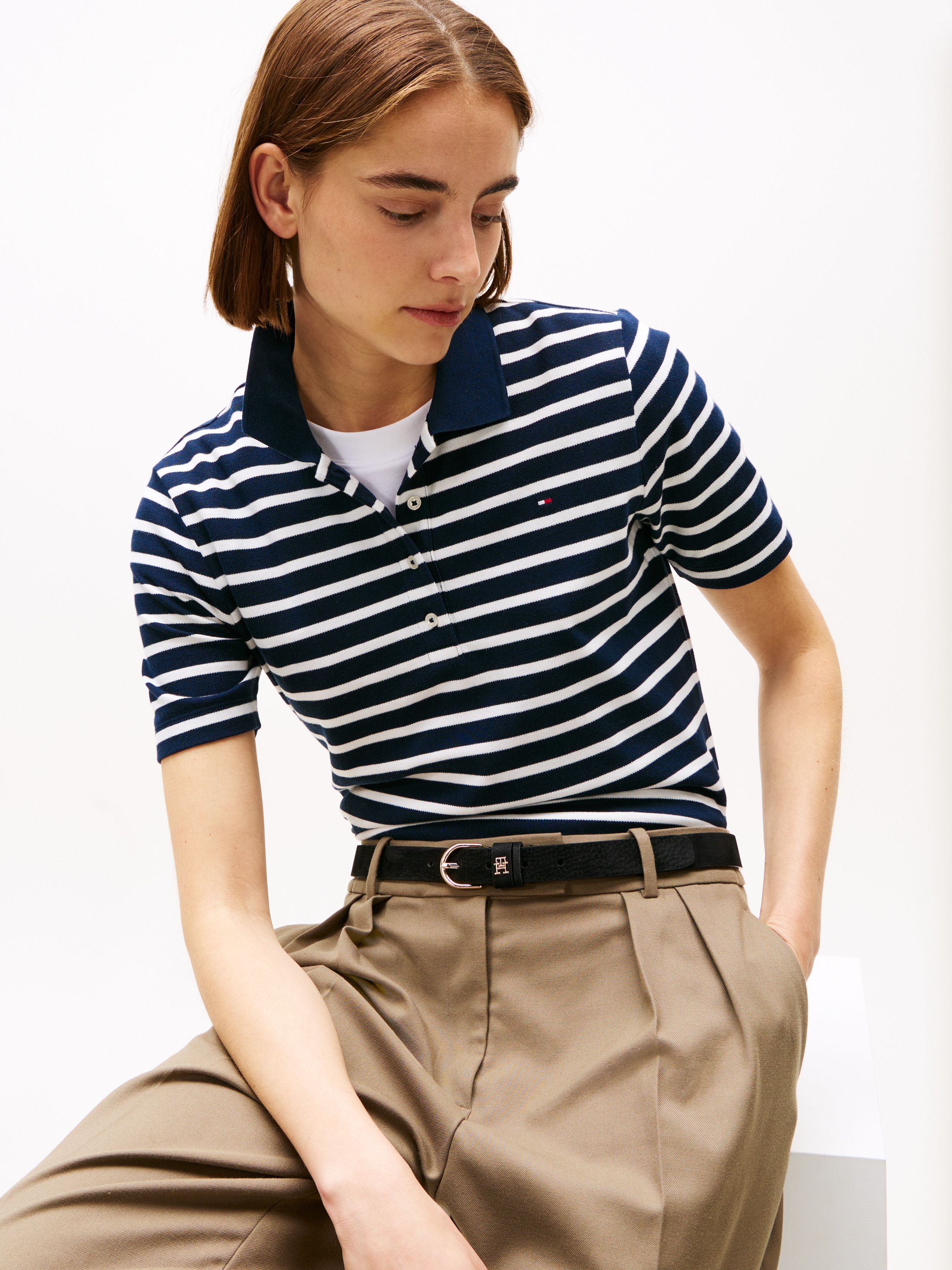 Tommy Hilfiger Poloshirt »Regular Fit Pique Premium Polo« Baumwollmischung, regular fit