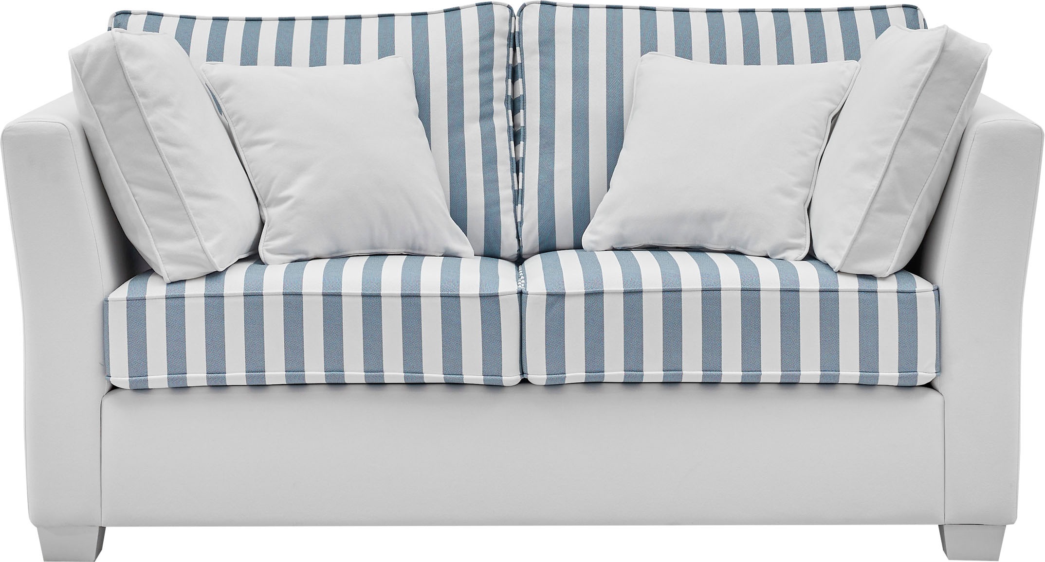 Home affaire 2-Sitzer »CALIFORNIA«, maritimer Landhausstil, in 3 Breiten, mit Holzfüßen Weiß lackiert