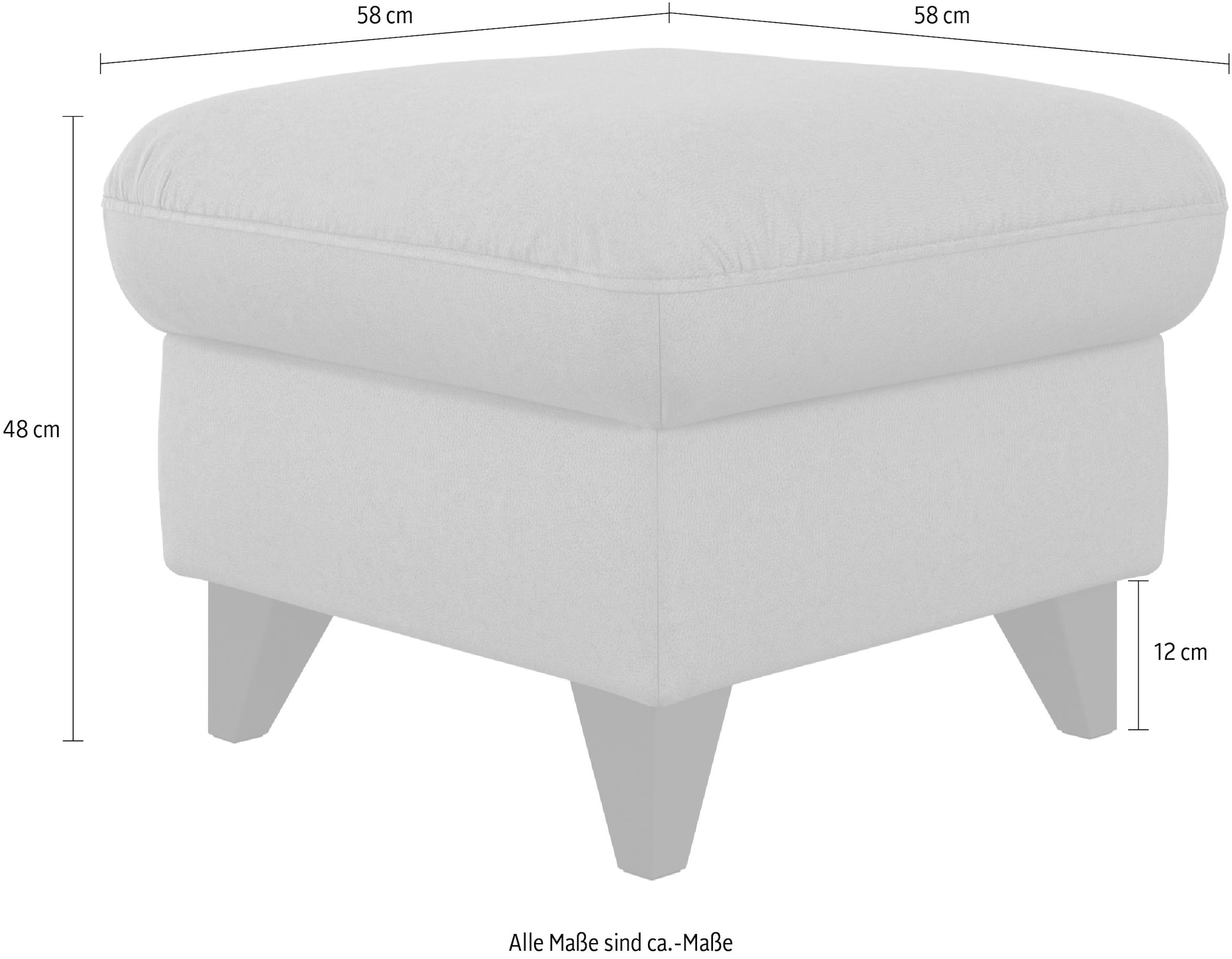 sit&more Stauraumhocker »Mellum«, mit Stauraum und wengefarbenen Holzfüßen