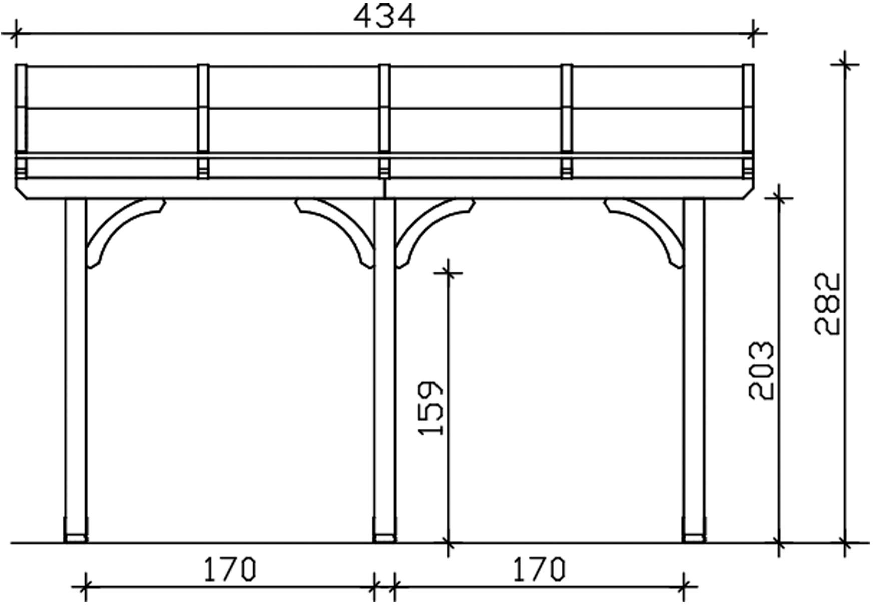Skanholz Terrassendach »Venezia« Leimholz