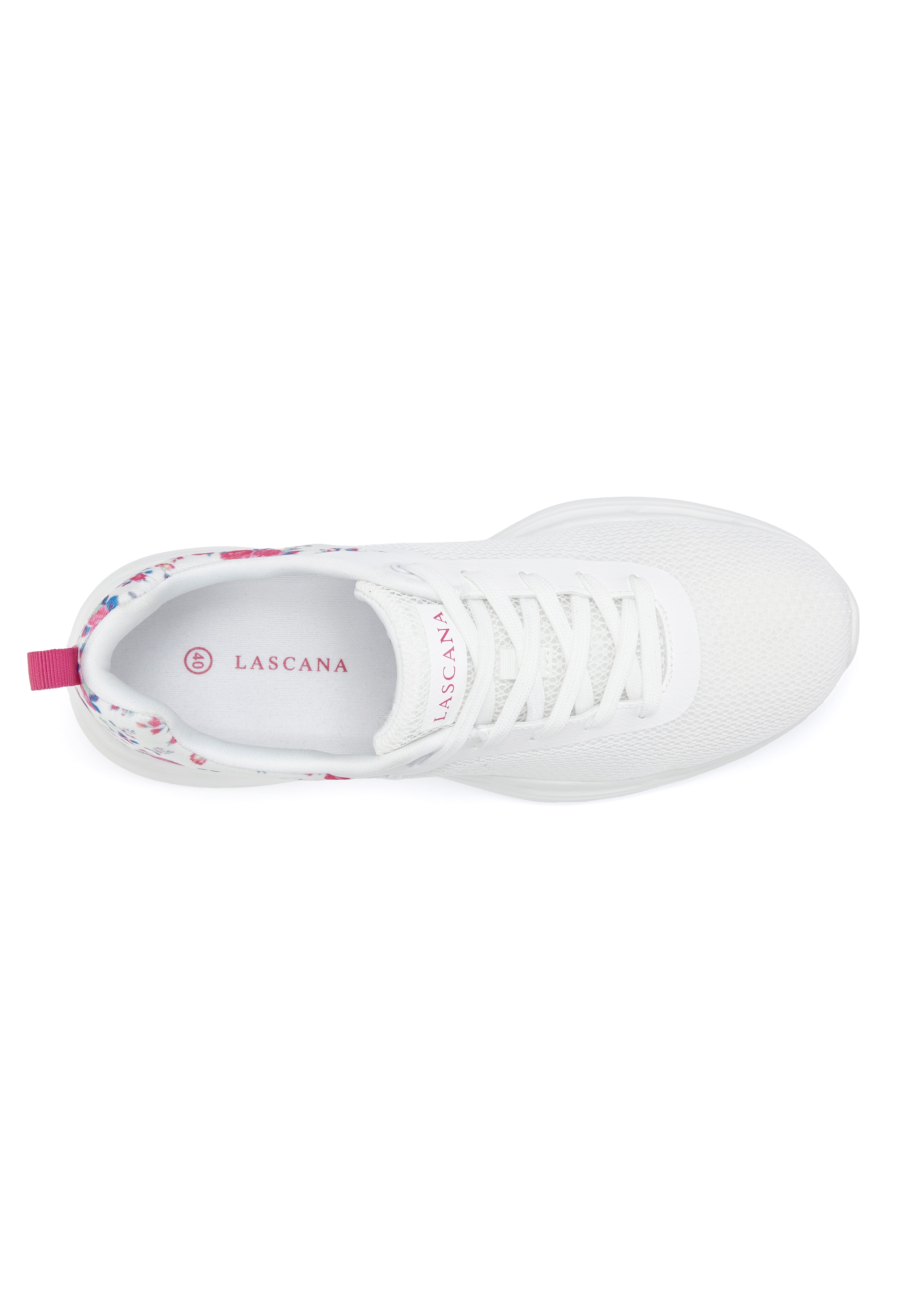 LASCANA Sneaker »Freizeitschuh, Halbschuh,«  mit Blumen-Print VEGAN