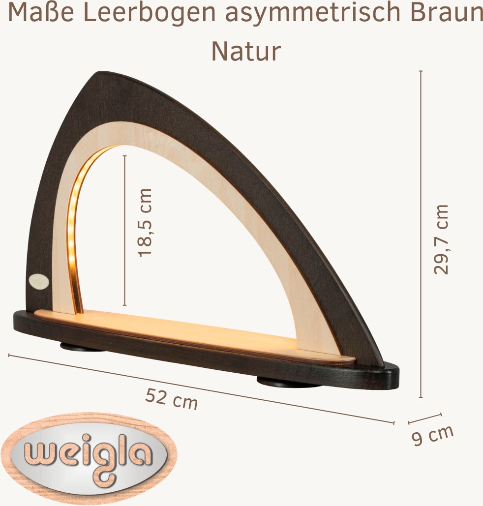 Weigla LED Schwibbogen »Weihnachtsdeko, Made in Germany« 1 Stk. Leerbogen zum Selbstbestücken, asymmetrisch