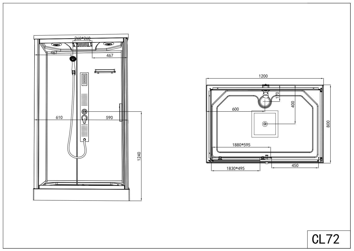 Sanotechnik Komplettdusche »Trend 3«, mit Beleuchtung