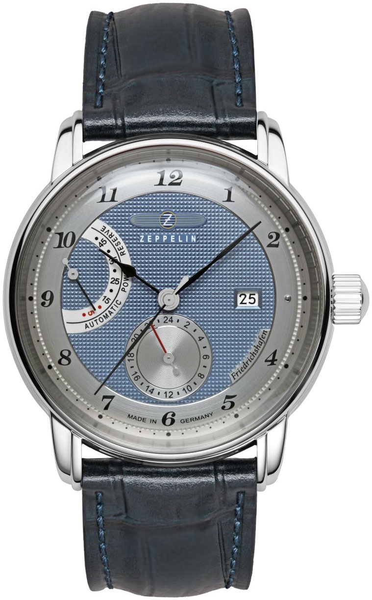 ZEPPELIN Automatikuhr »Friedrichshafen Automatic Power Reserve« Armbanduhr, Herrenuhr, Made in Germany, Mechanische Uhr, analog, Tag