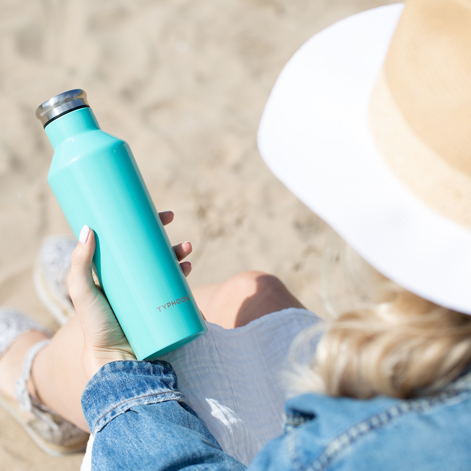Typhoon Isolierflasche »PURE COLOUR I«, (2 tlg.), Edelstahl in Trendfarbe, doppelwandig-isoliert, 0,5 Liter