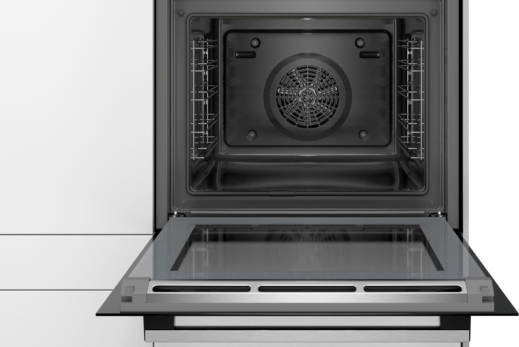 6. Bild von SIEMENS Einbaubackofen »HB579GBS0«, iQ500, HB579GBS0, mit Teleskopauszug nachrüstbar, Pyrolyse-Selbstreinigung