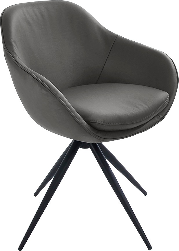 K+W Komfort & Wohnen Drehstuhl »ZOOM« () 4-Fuß Drehstuhl mit Gestell aus Me günstig online kaufen