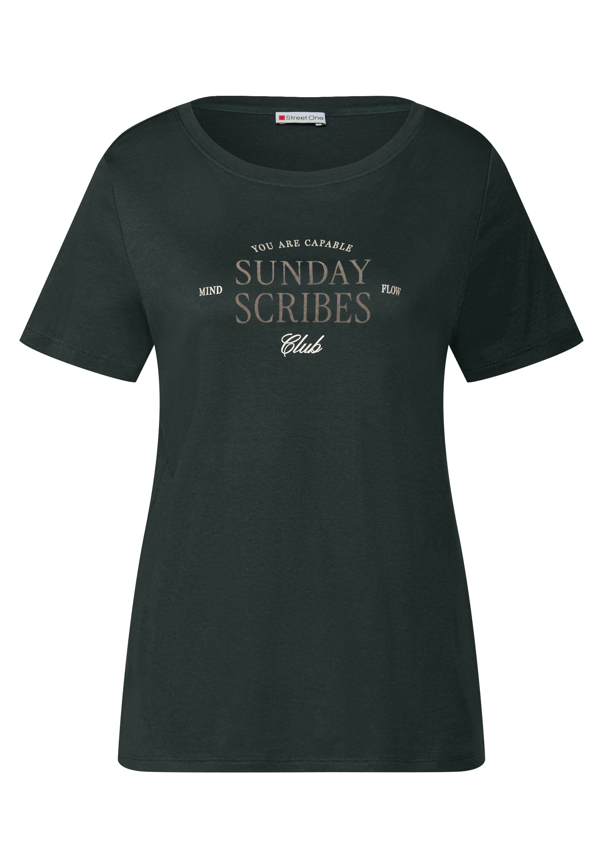 STREET ONE T-Shirt, Sommershirt mit Wording-Artwork