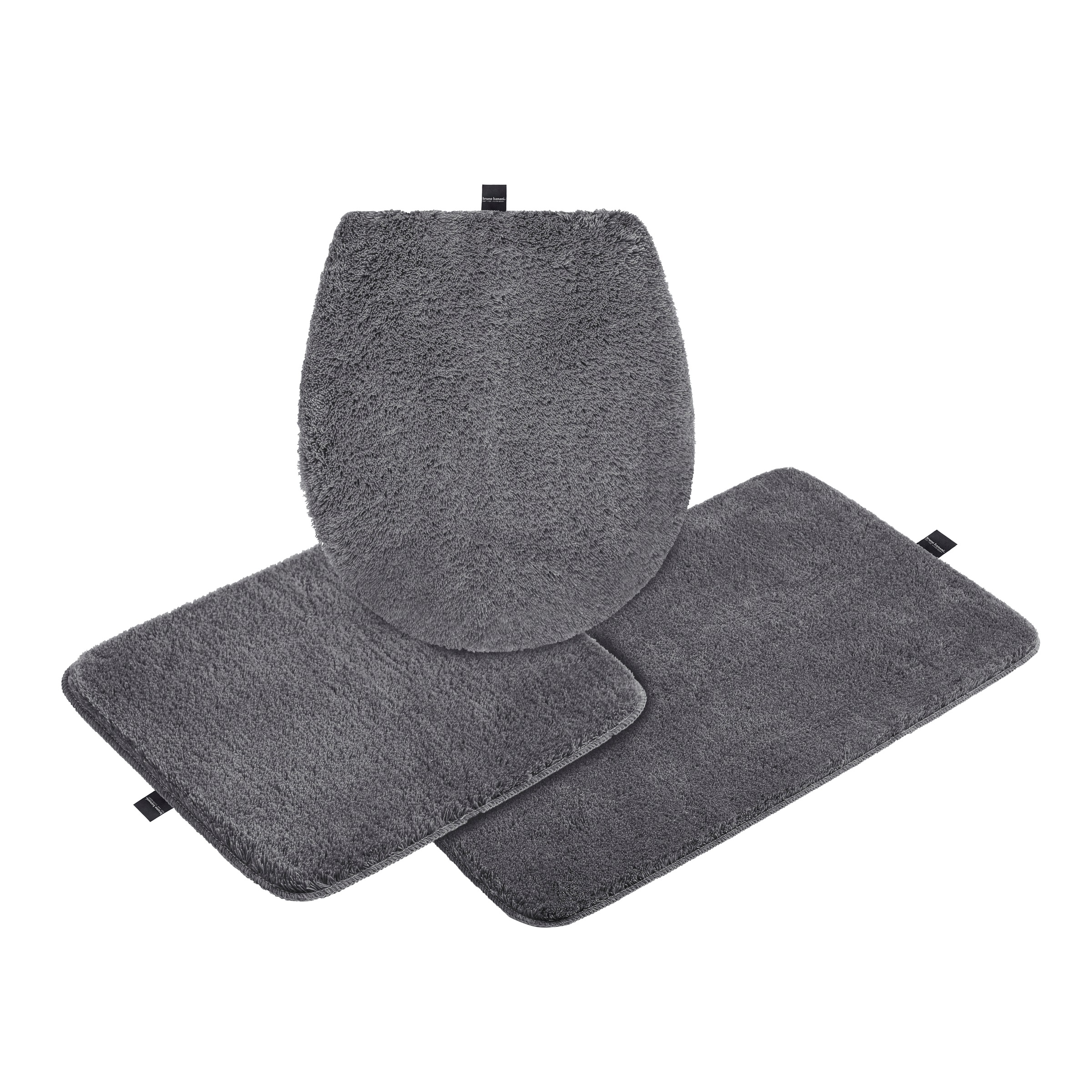 Bruno Banani Badematte »Lana, Badvorleger, Badezimmer Teppich«, rutschhemmend beschichtet, fußbodenheizungsgeeignet-schnell trocknend-strapazierfähig, Badteppich, Badematten, unifarben, auch als 3 teiliges Set & rund
