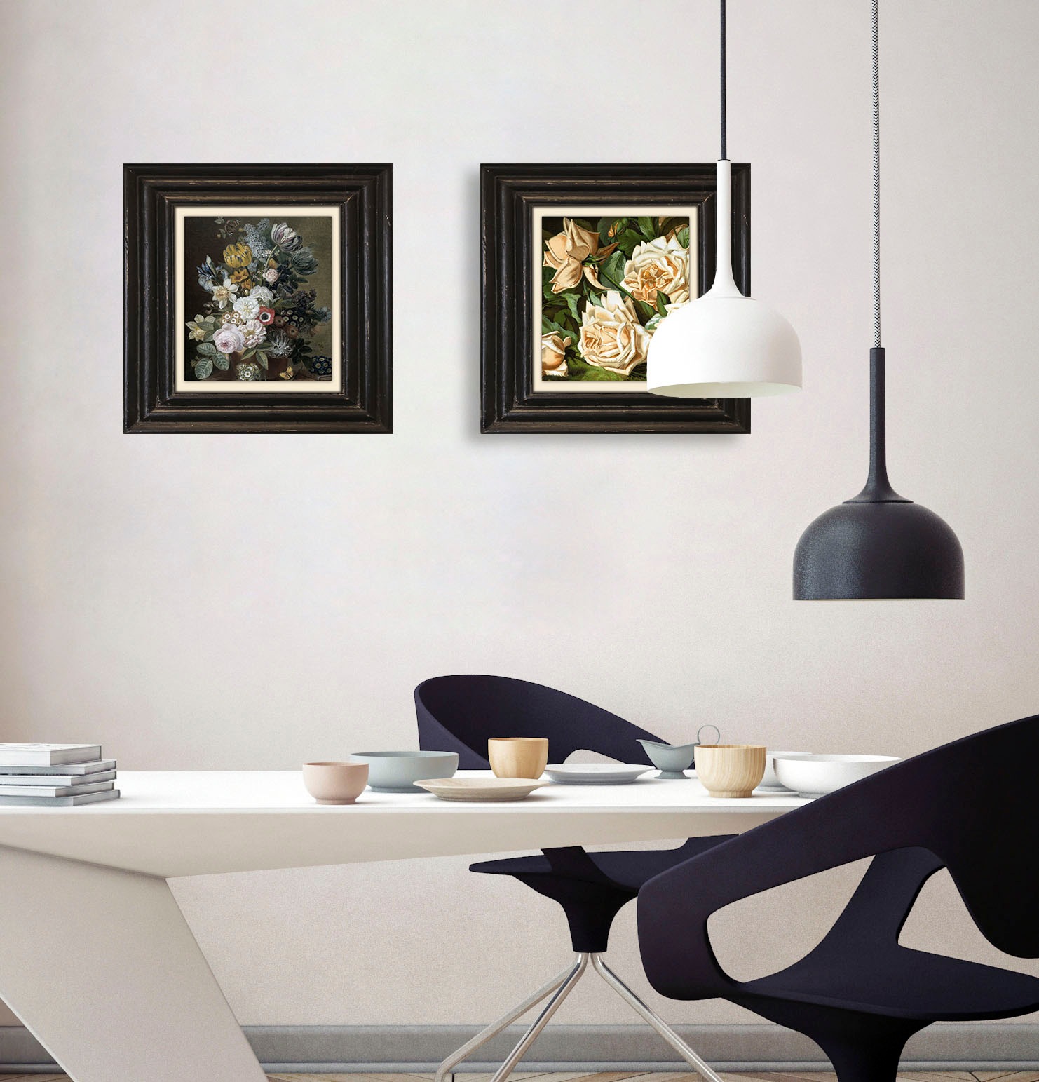 queence Leinwandbild »Blumen«, Kunst-Blumen-Blumenbilder-Stillleben-Garten-Gartenbilder, Premium-Leinwandstoff, Handarbeit aus Deutschland, 40x40cm