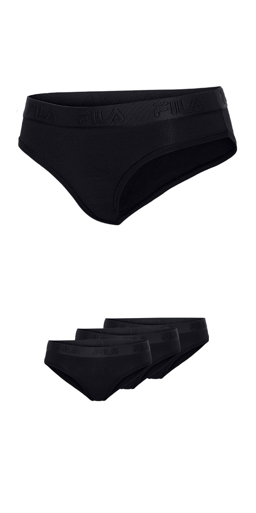 Fila Slip 3er Pack,  Baumwollmix, elastisch, Logobund