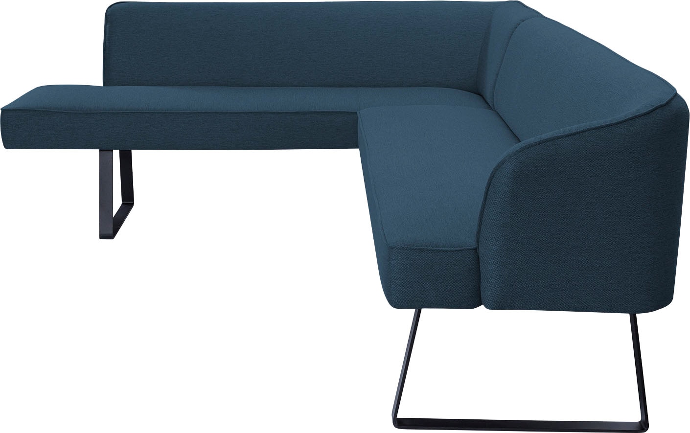 exxpo - sofa fashion Eckbank »Americano«, mit Keder und Metallfüßen, Bezug in verschiedenen Qualitäten