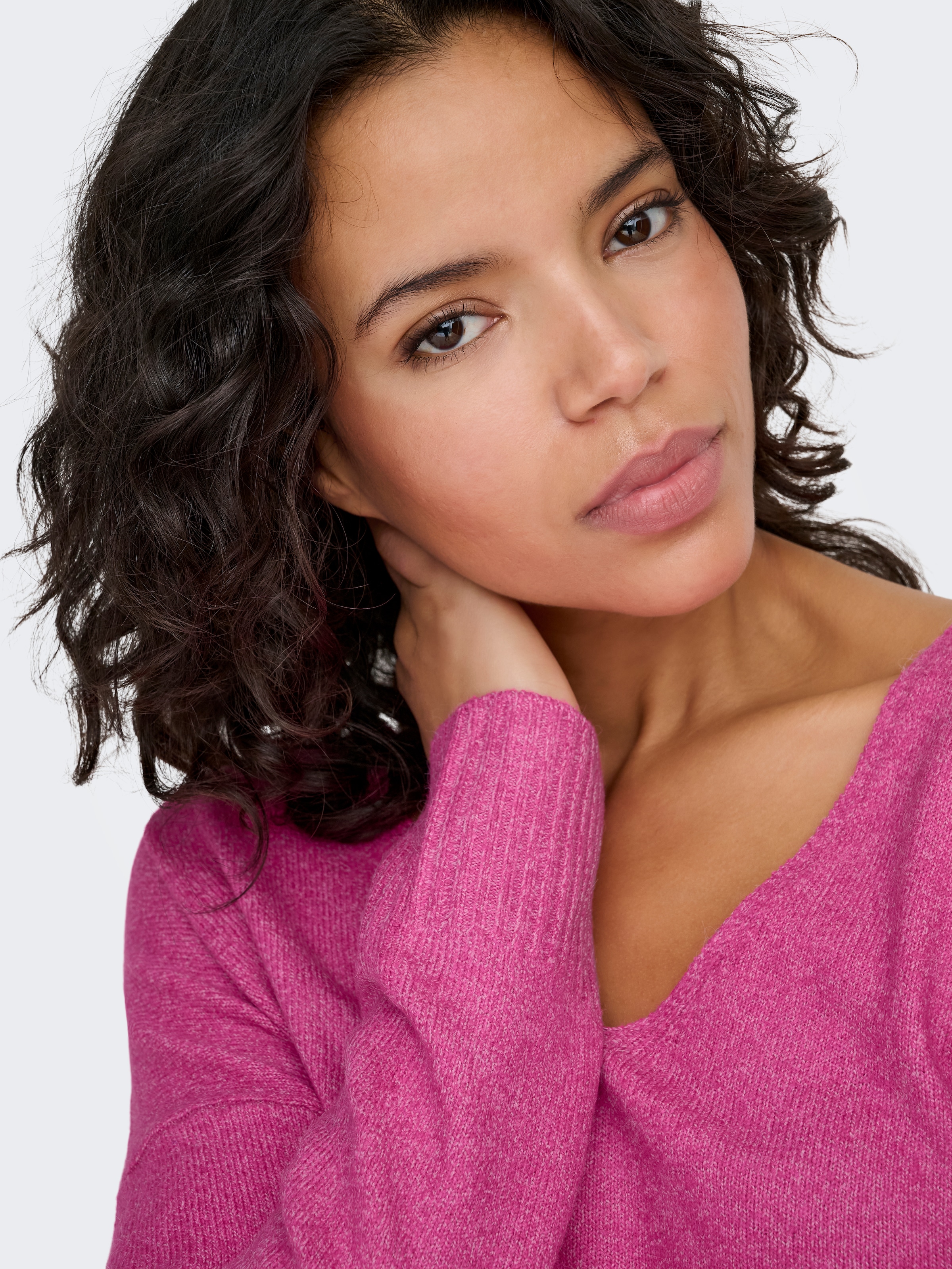 ONLY V-Ausschnitt-Pullover »ONLRICA LIFE L/S V-NECK PULLO KNT NOOS« mit V-Ausschnitt