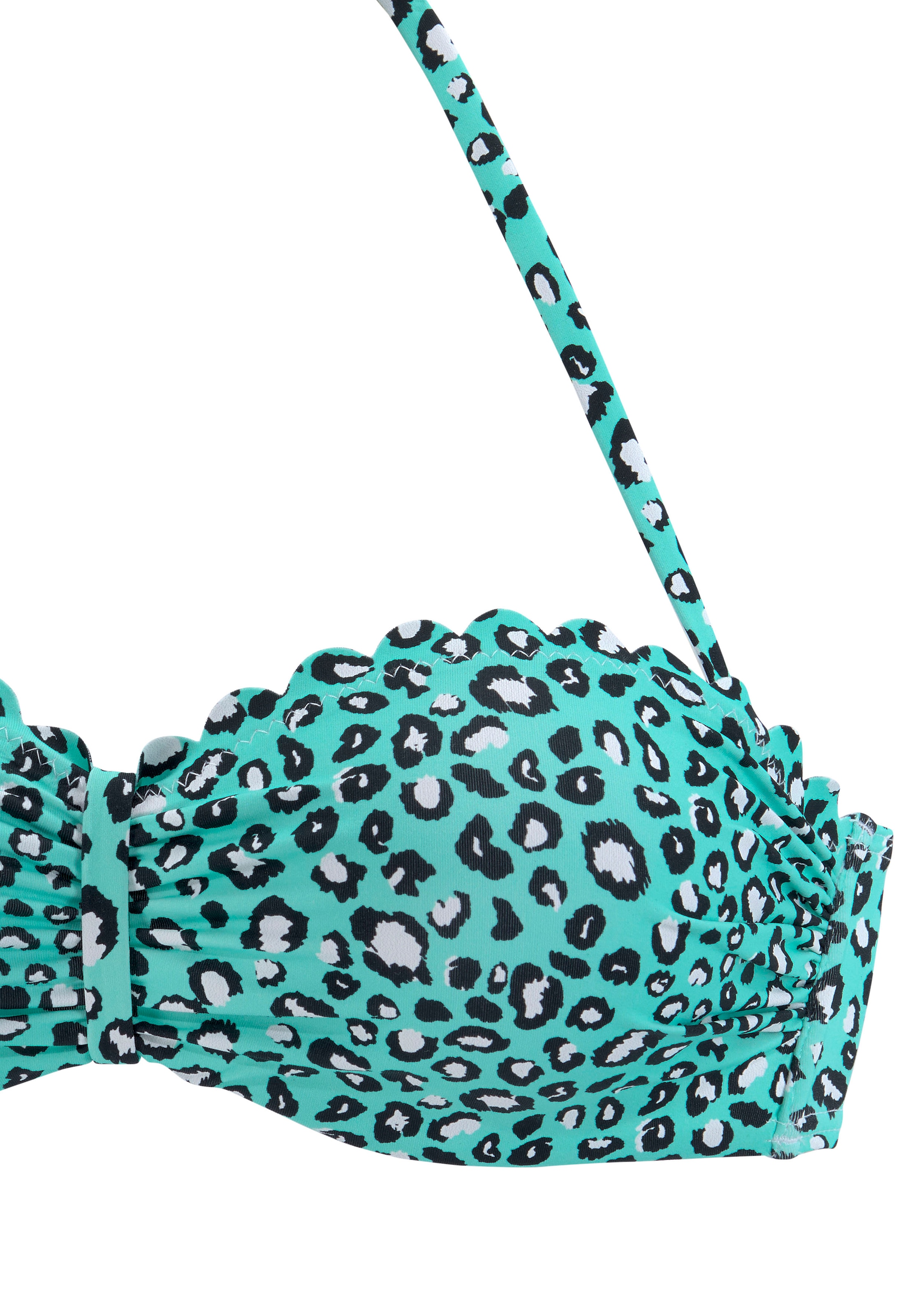 LASCANA Bügel-Bandeau-Bikini-Top »Mae«, farbenfroher Animalprint, wattierte Cups, abnehmbare Träger