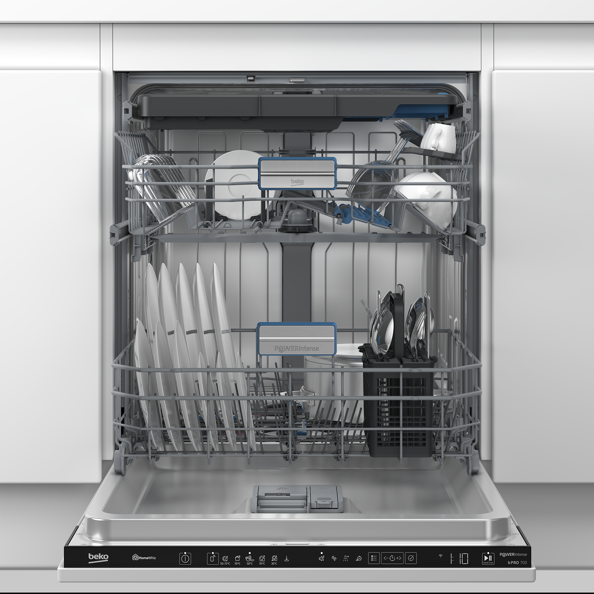 BEKO vollintegrierbarer Geschirrspüler »BDIN36561P« 8,9 l 15 tlg. Maßgedecke ProSmart Inverter Motor: Ja