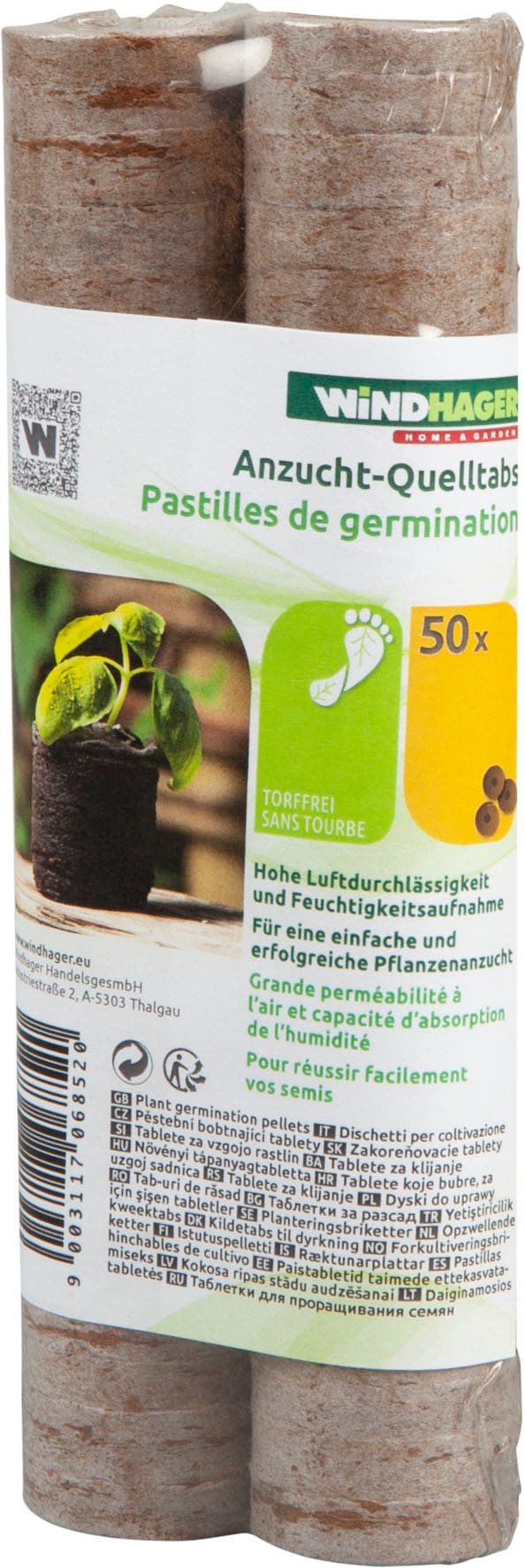 Windhager Anzucht- und Kräutererde »Quelltabs 50 Stk. aus natürlichem Kokos« Anzucht Quelltabs torffrei mit feinmaschigem Netz, 3,5 cm