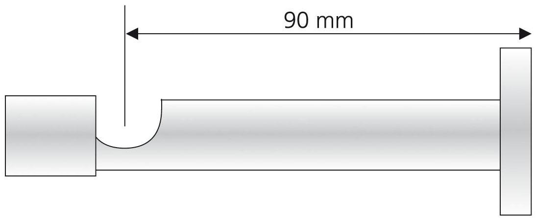 Liedeco Träger, (1 St.), mit Schraubkappe für Gardinenstangen Ø 16 mm