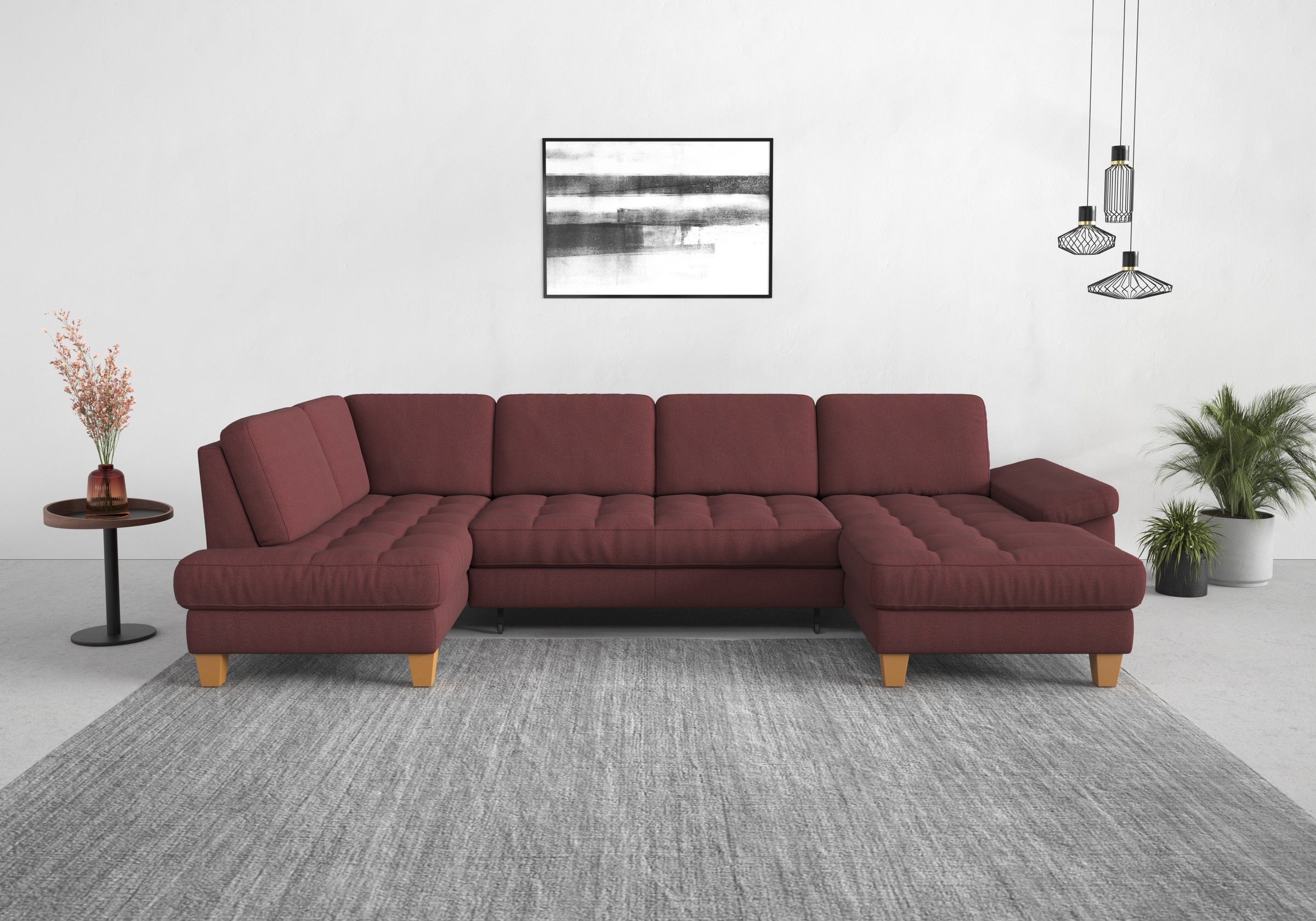 sit&more Wohnlandschaft »Westham U-Form«, wahlweise mit Bettfunktion, Bettkasten, Sitztiefenverstellung