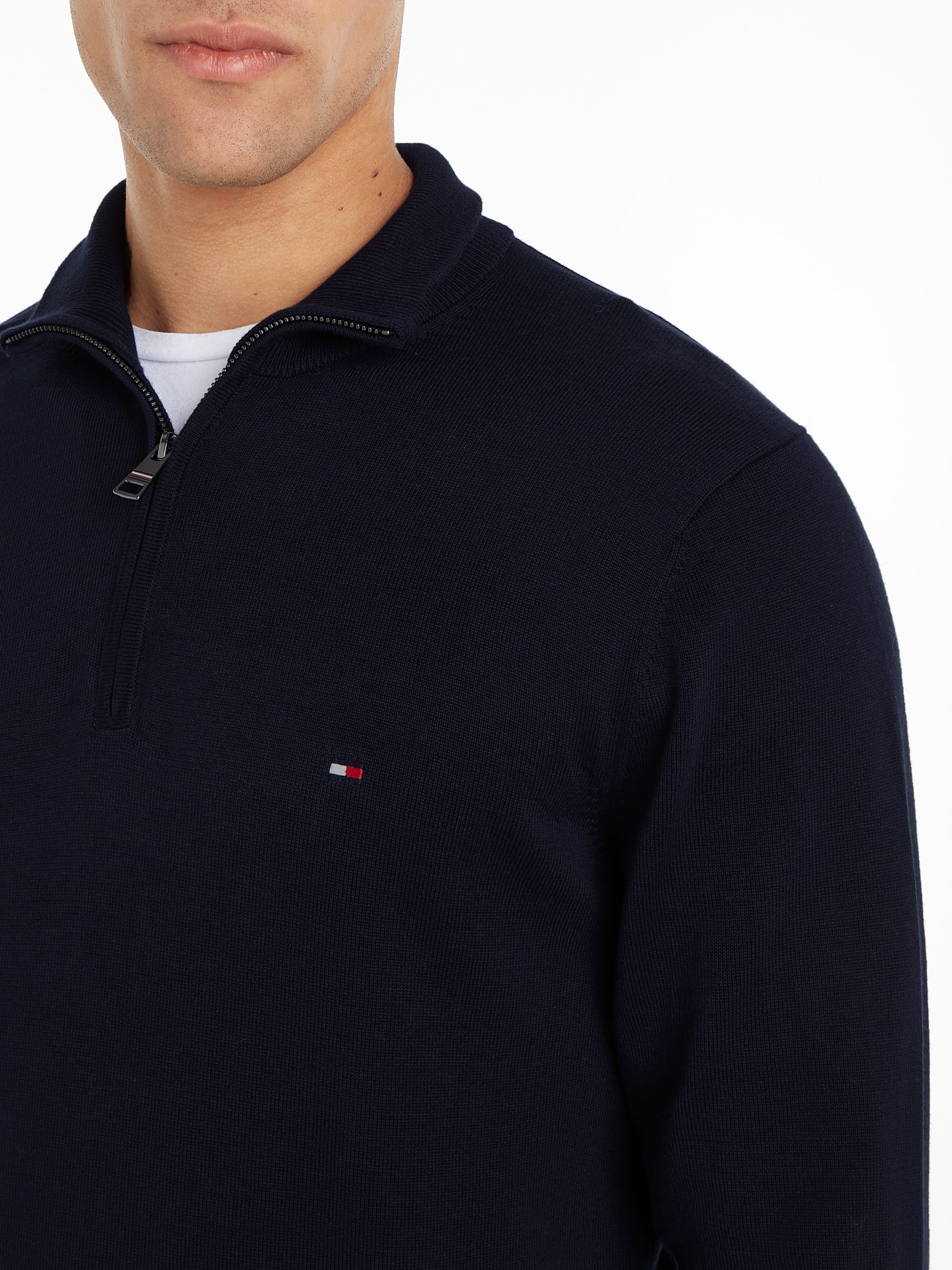 Tommy Hilfiger Troyer »ESSENTIAL COTTON ZIP MOCK«