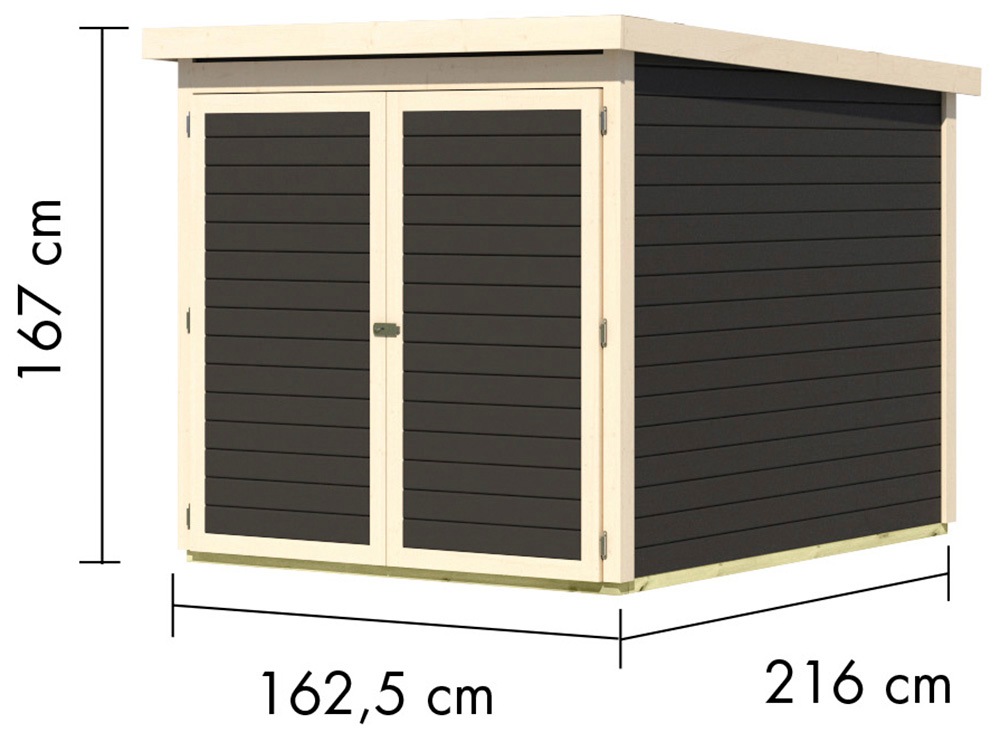 Karibu Fahrradbox »Fahrradgarage«, in verschiedenen Farben, BxTxH: 162,5x216x167 cm