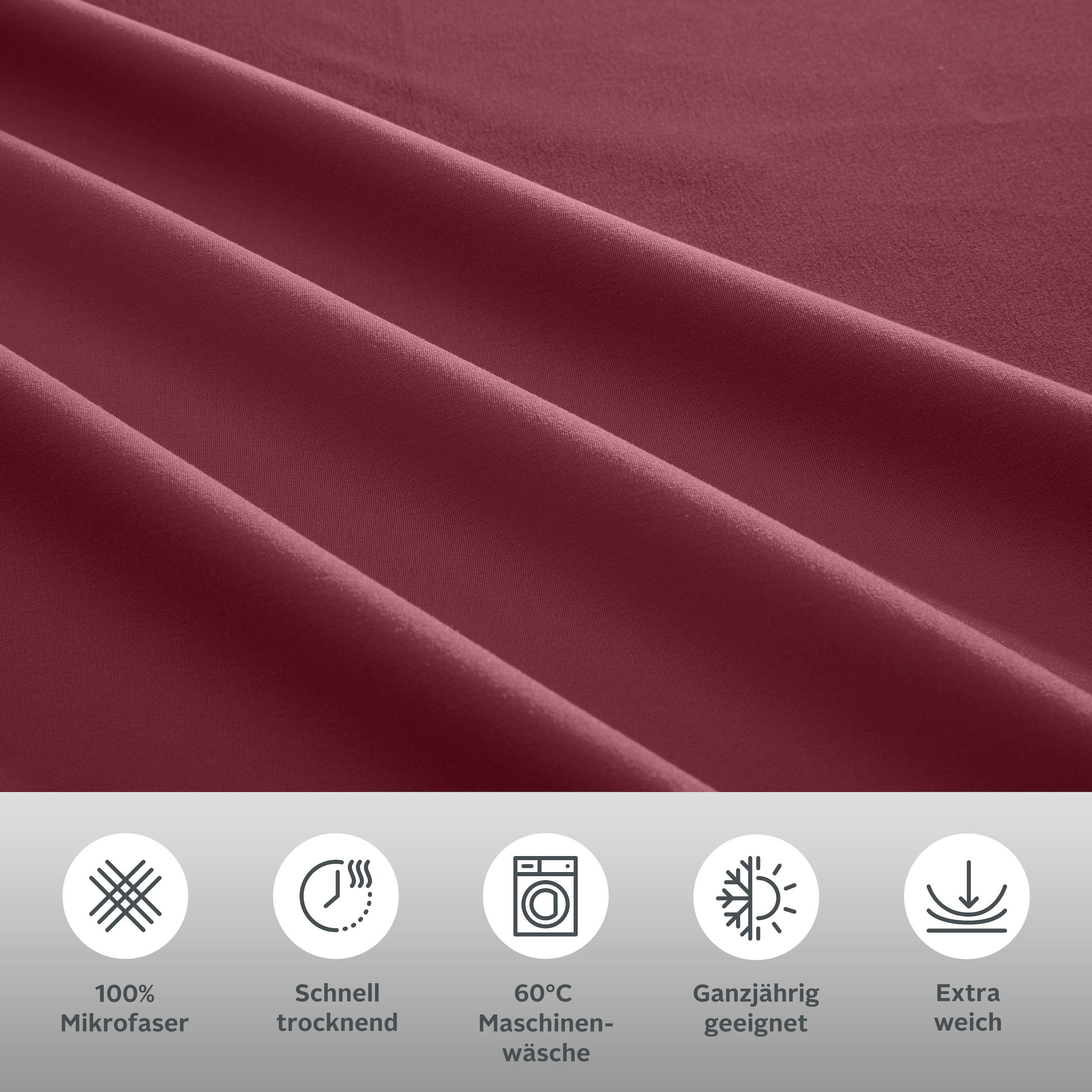 my home Bettwäsche »Desner2« 2 Stk. tlg. Premium Qualität, sehr weich, uni, ab 135x200 cm