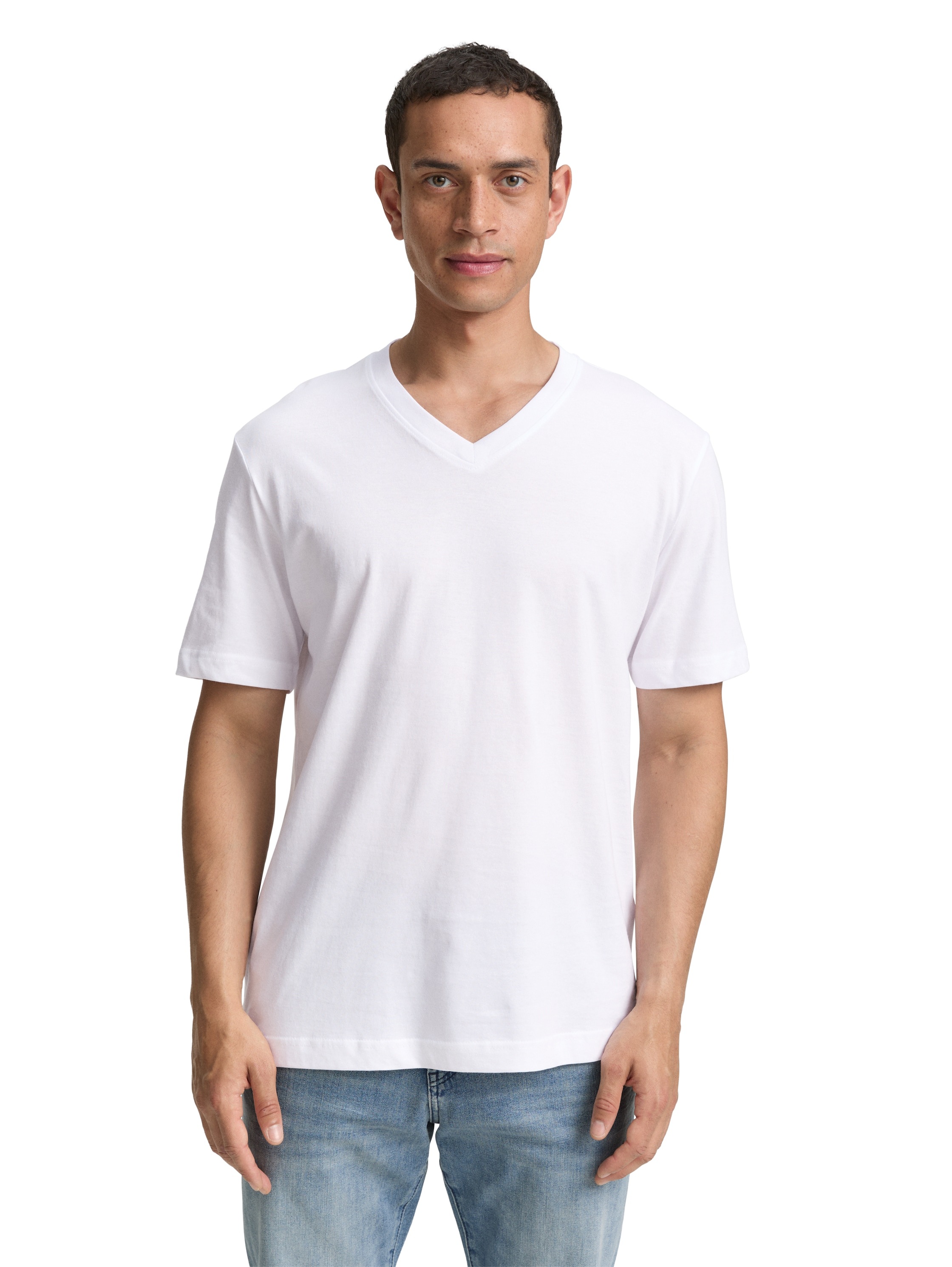 TOM TAILOR T-Shirt, (Packung, 2 tlg.), mit V-Ausschnitt, Doppelpack