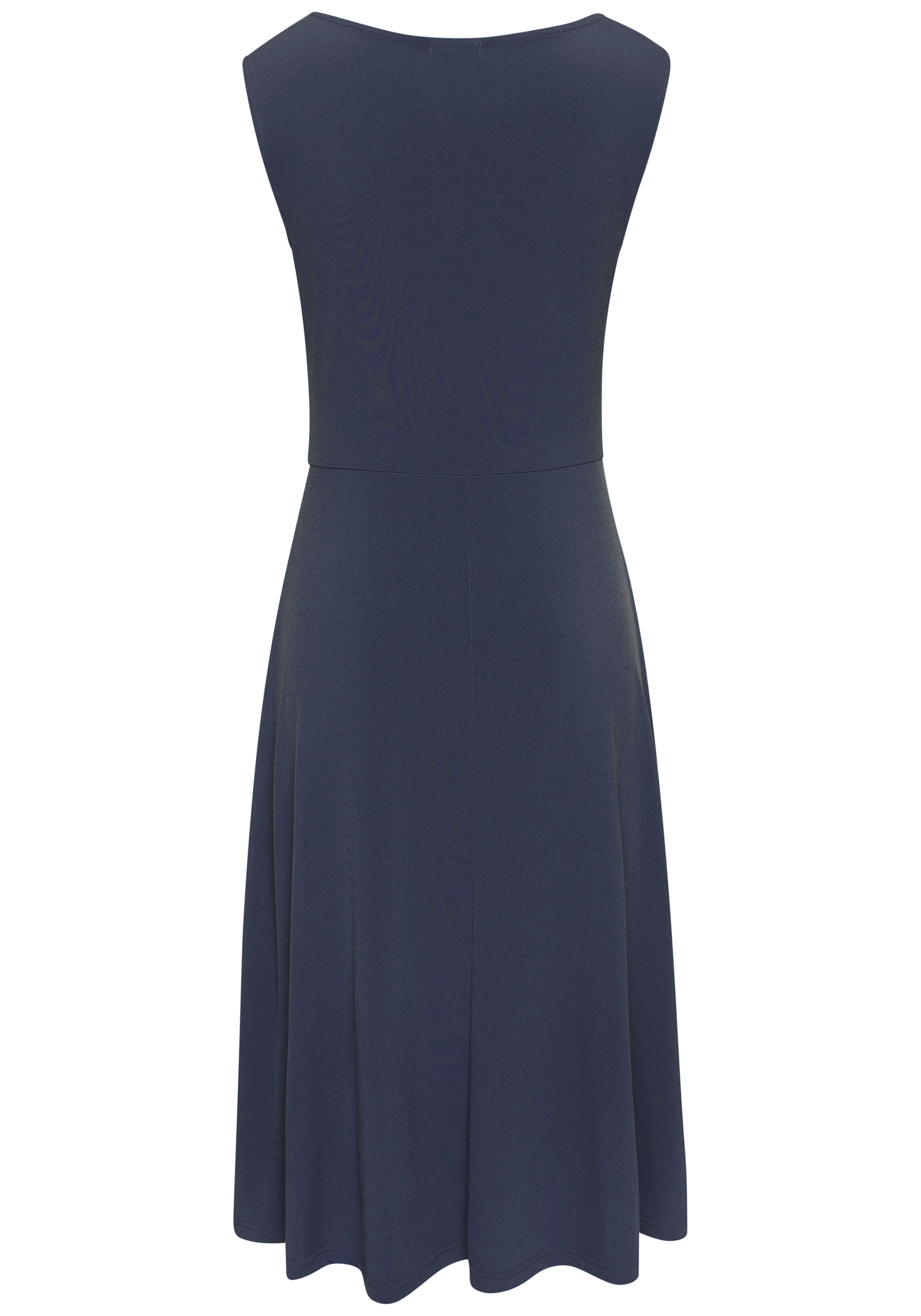 LASCANA Midikleid mit dekorativen Riegeln und goldenen Zierknöpfen, bügelfrei