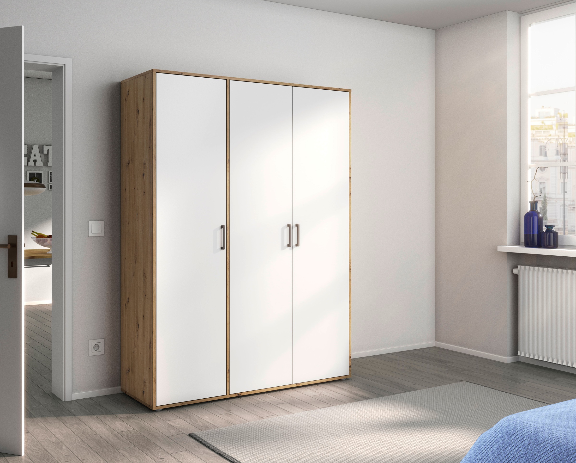 rauch Kleiderschrank »VOYAGER Otto´s Choice Garderobe Wäscheschrank TOPSELLER Schlafzimmer«, (in 3 verschiedenen Ausstattungen BASIC/CLASSIC/PREMIUM), Schrank mit modernen Griffen in viel Stauraum MADE IN GERMANY