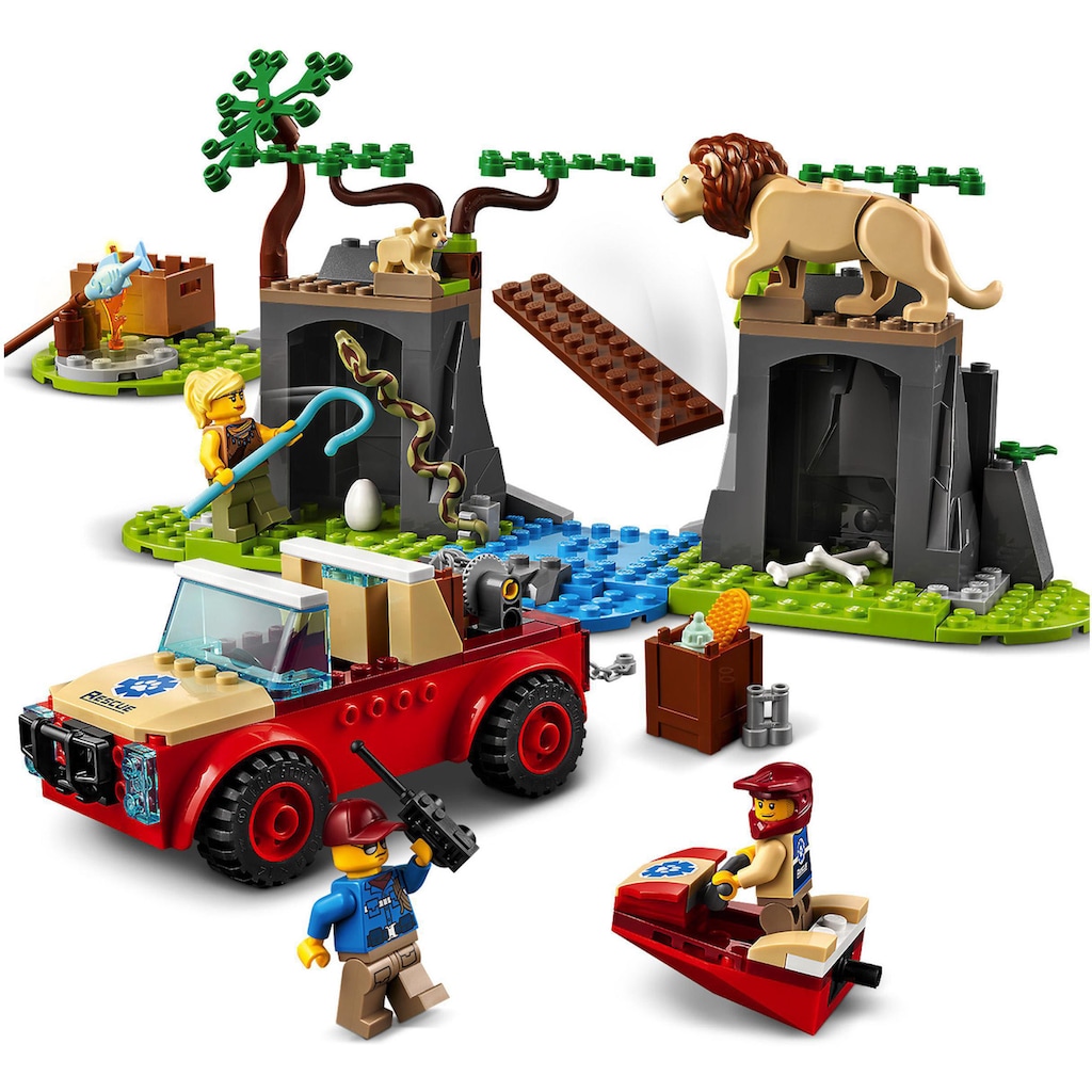 LEGO® Konstruktionsspielsteine »Tierrettungs-Geländewagen (60301), LEGO® City«, (157 St.), Made in Europe