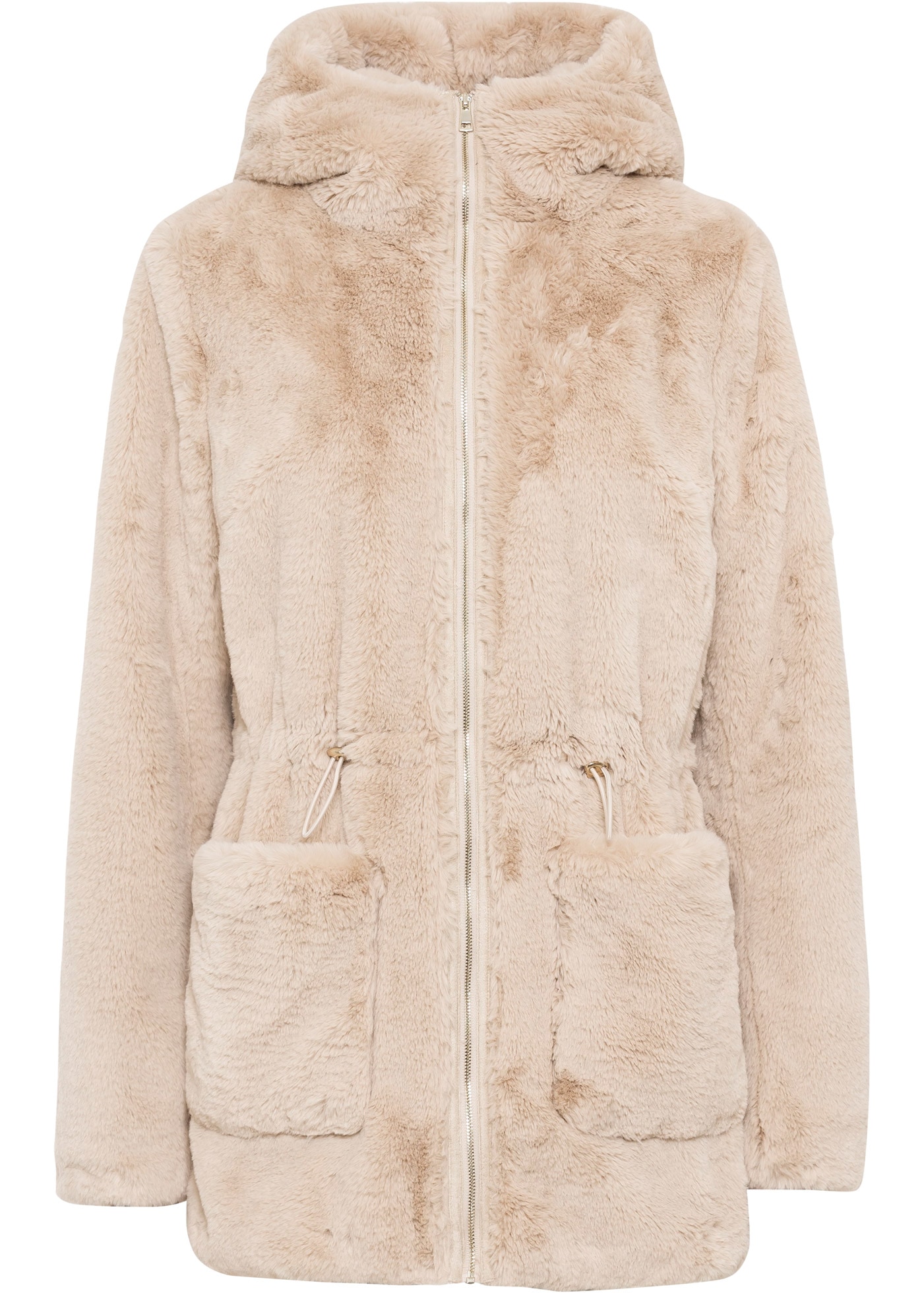 bonprix Fellimitatjacke mit Kapuze Winterjacke mit Kapuze in Teddyfell