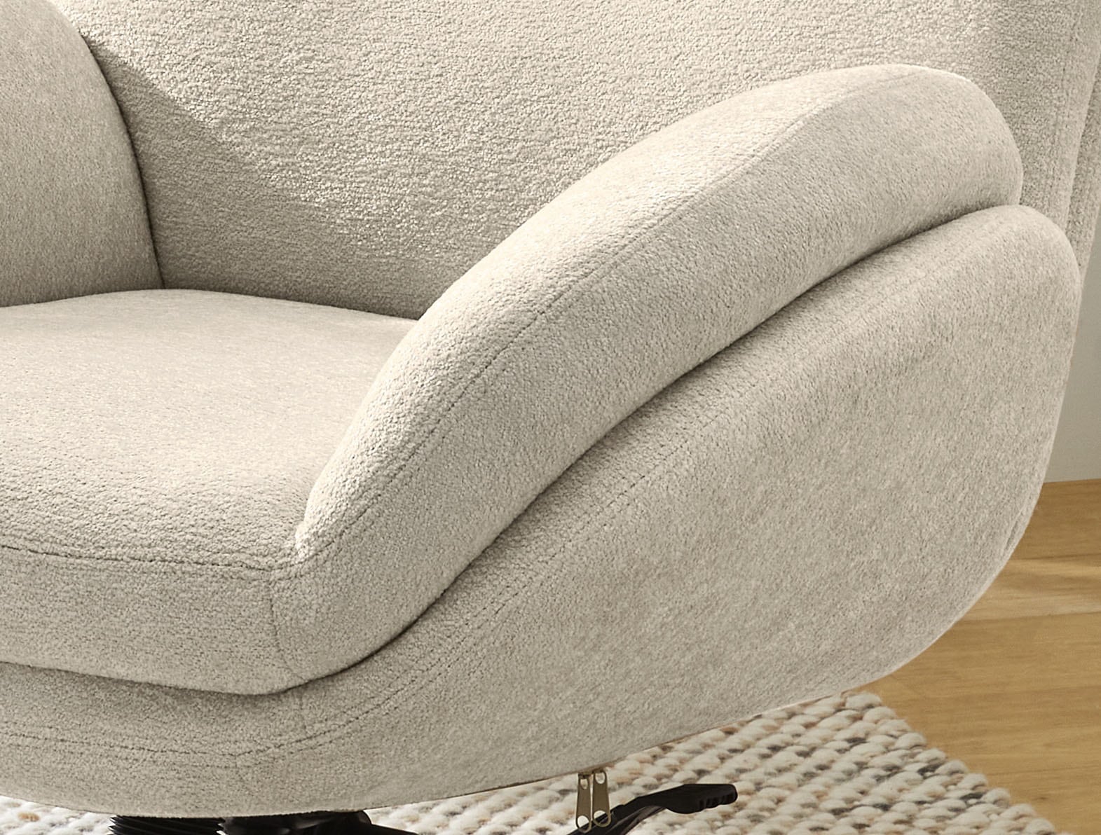 Jockenhöfer Gruppe Relaxsessel »Hawaii, B: 76 cm, Sitzhöhe: 48 cm« Set: mit Hocker, 360° Drehfunktion, feststellbare Wipp-Funktion